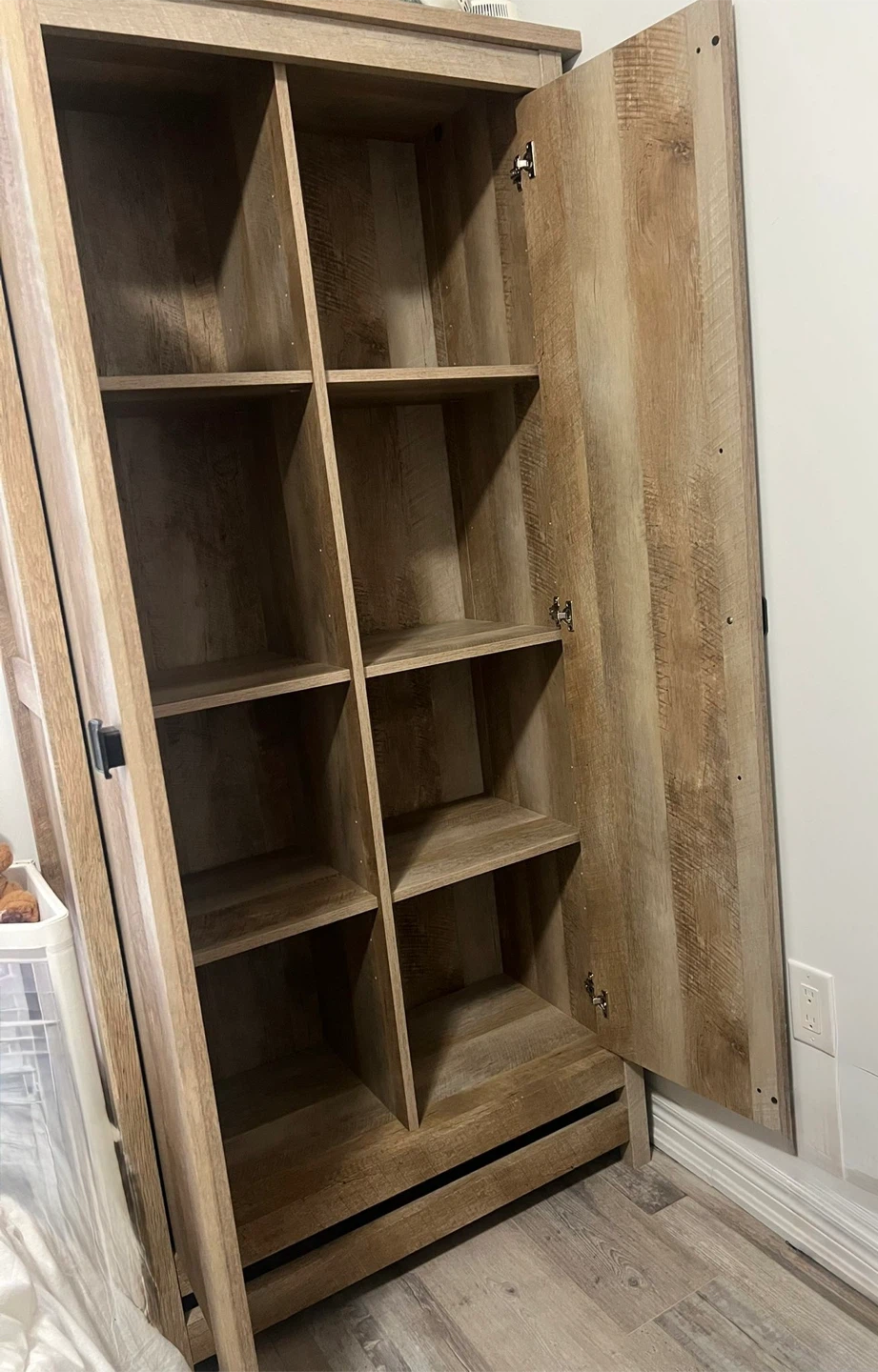 6 Feet Tall, Rustic Wood Storage Cabinet with Double Doors - photo 3