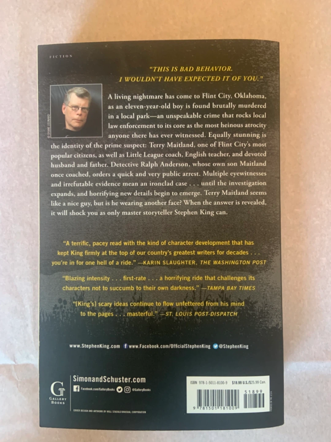 Stephen King The Outsider Novel - photo 4