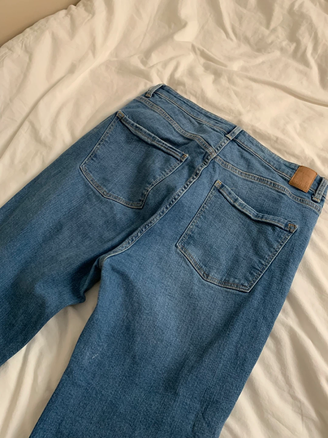 Bershka Flare Jeans - Blue Denim - Women's Size 10 (US)