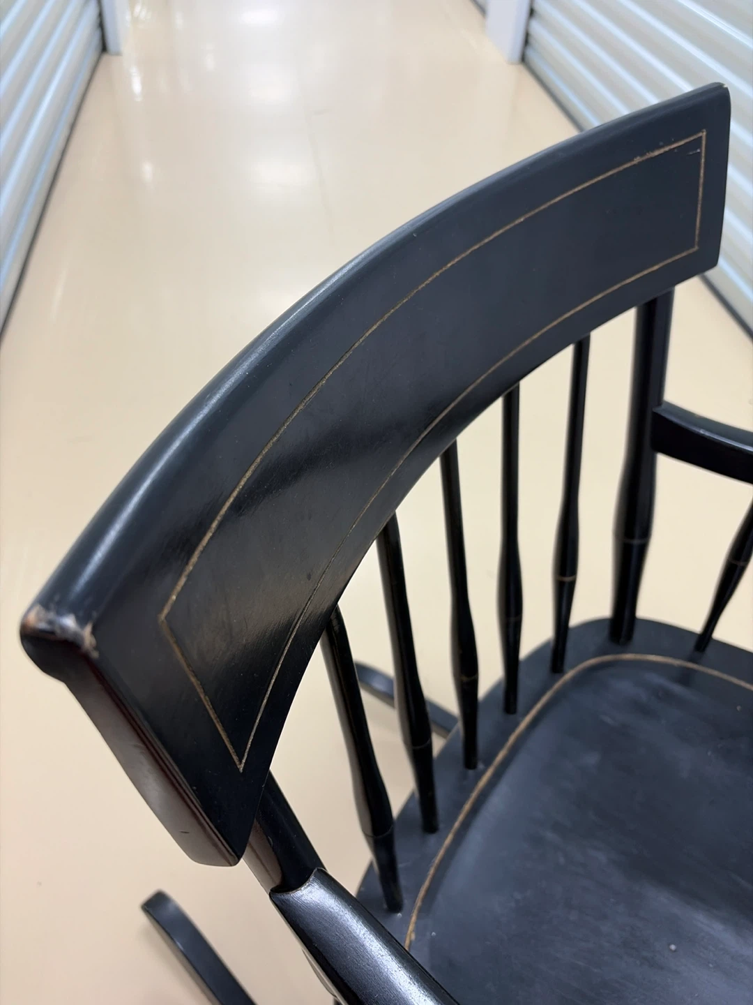 Black Rocking Chair with Gold Accents - photo 5
