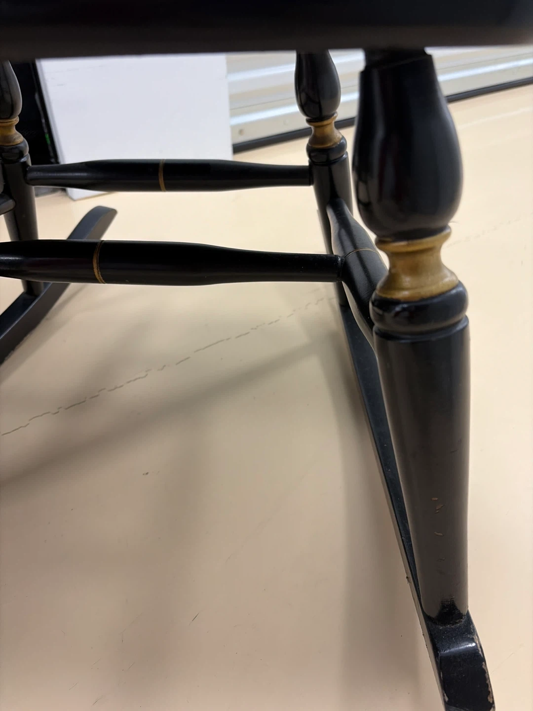 Black Rocking Chair with Gold Accents - photo 4