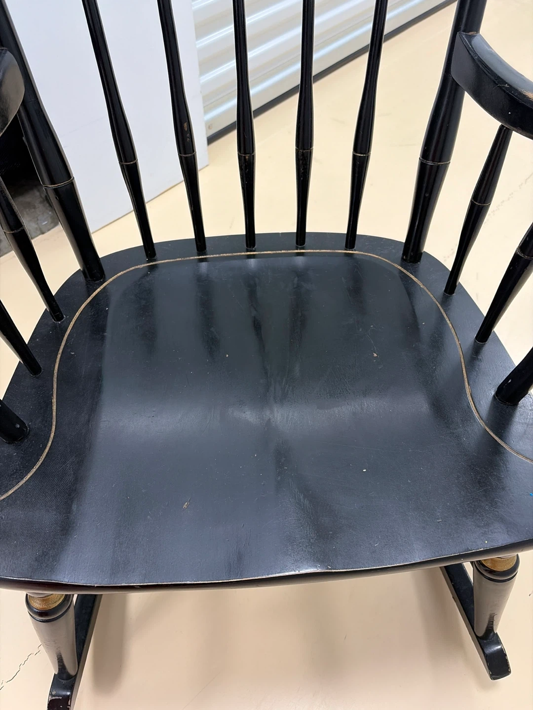 Black Rocking Chair with Gold Accents - photo 3