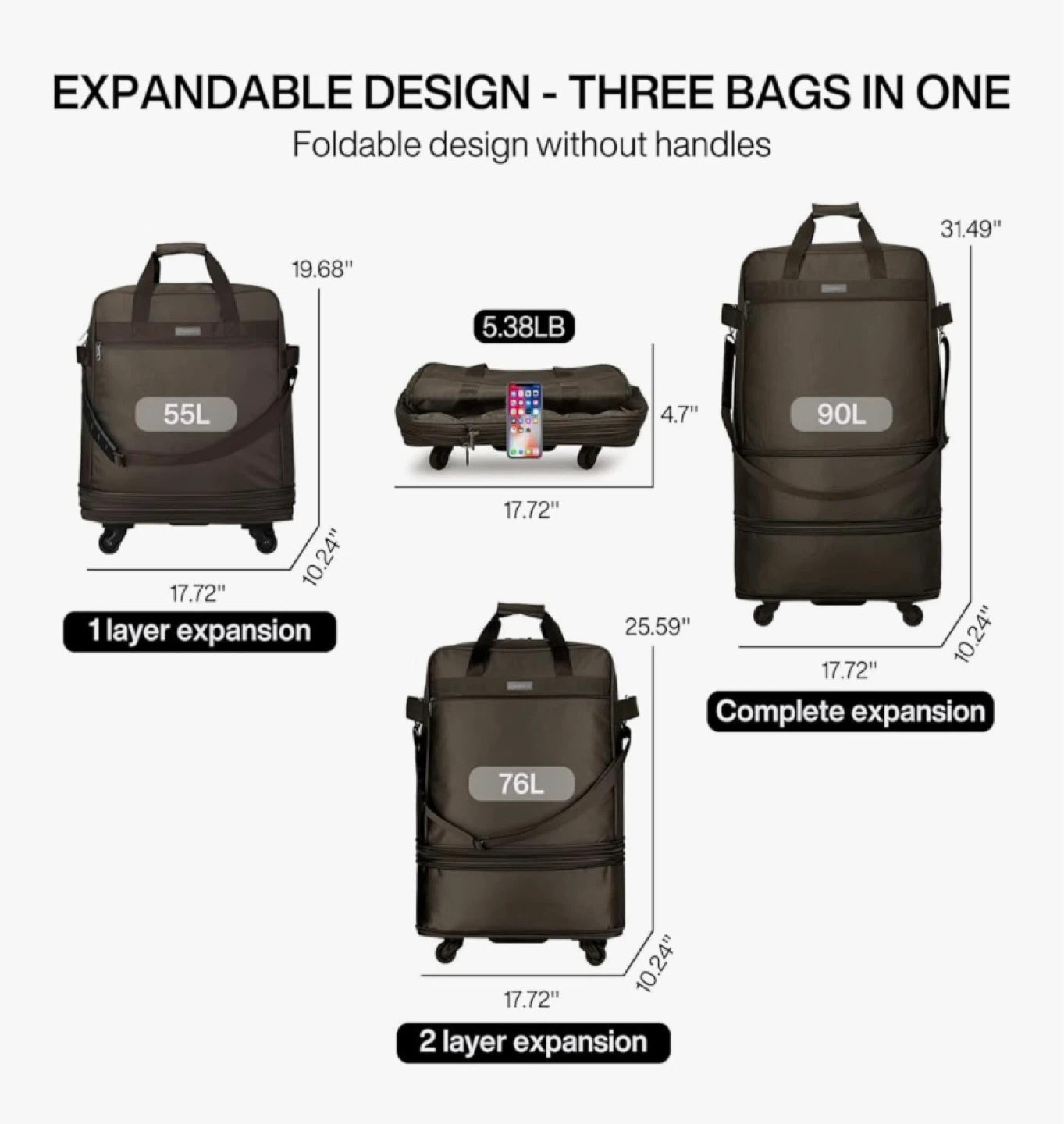 New Hanke Expandable Large Suitcase with Wheels - photo 2