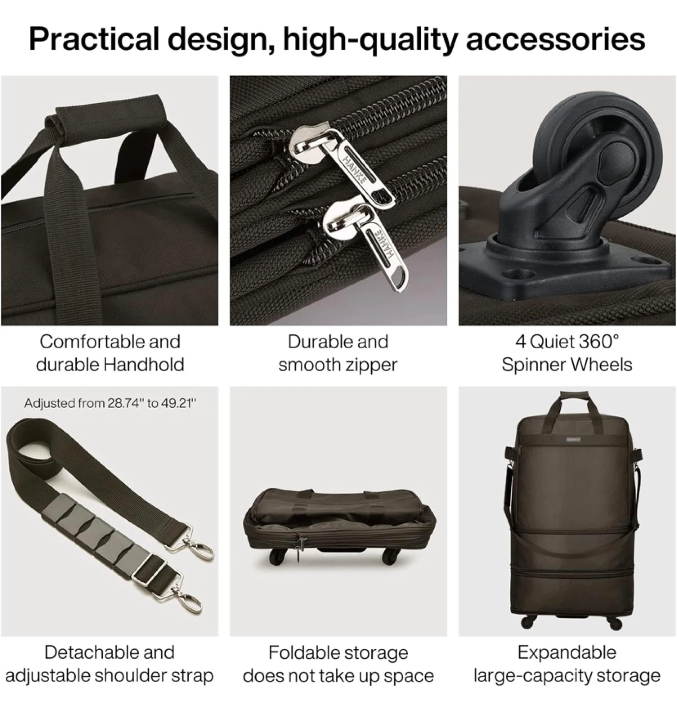 New Hanke Expandable Large Suitcase with Wheels - photo 4