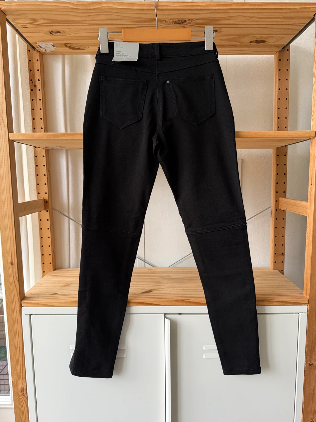Ladies Skinny Black Moto Pants - photo 2