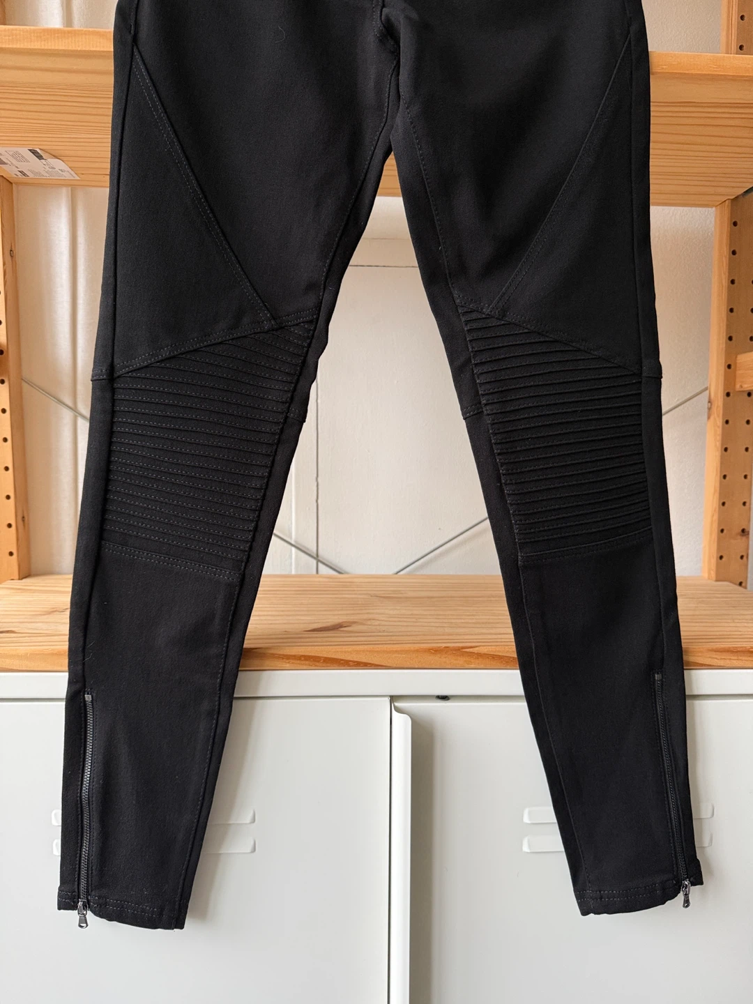 Ladies Skinny Black Moto Pants - photo 5