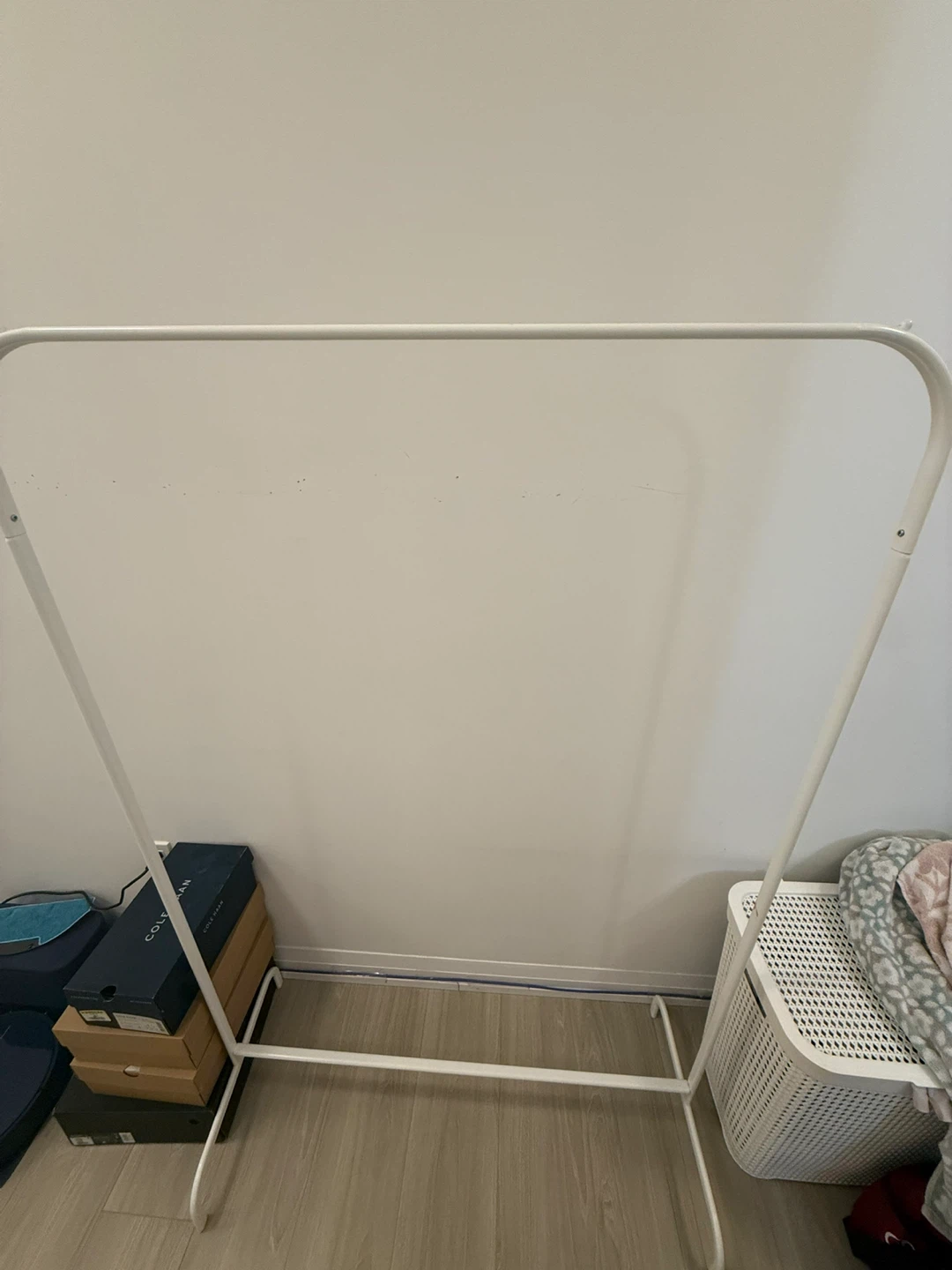 White Metal Garment Rack