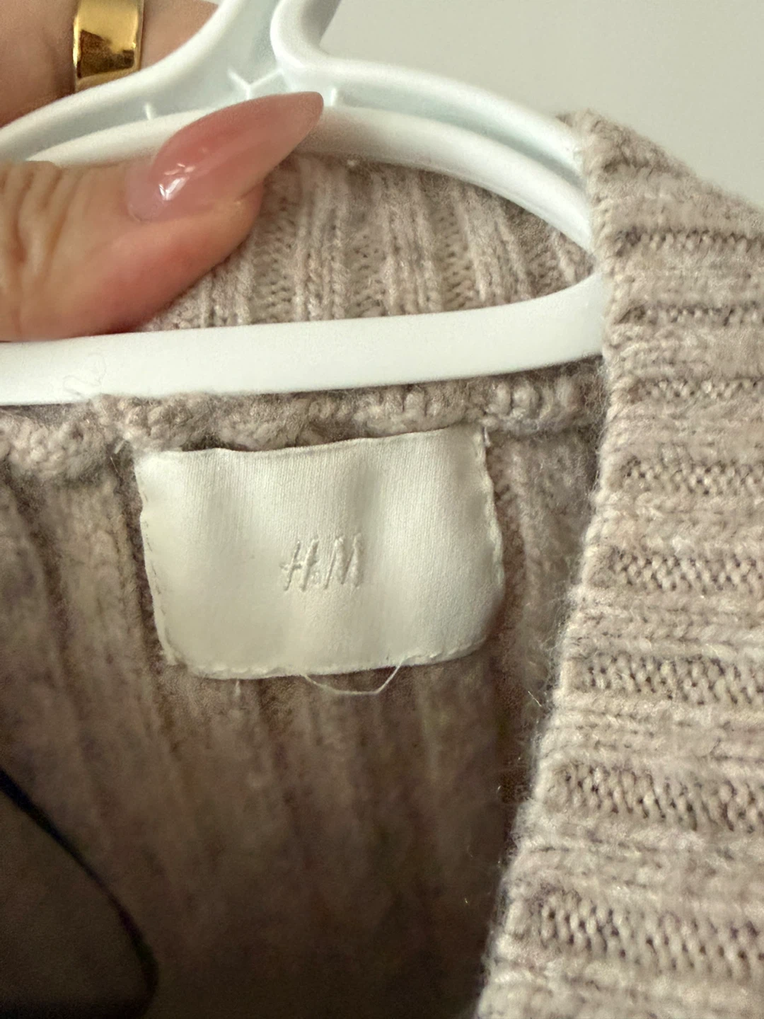 H&M Ribbed Knit Dress Beige - photo 2