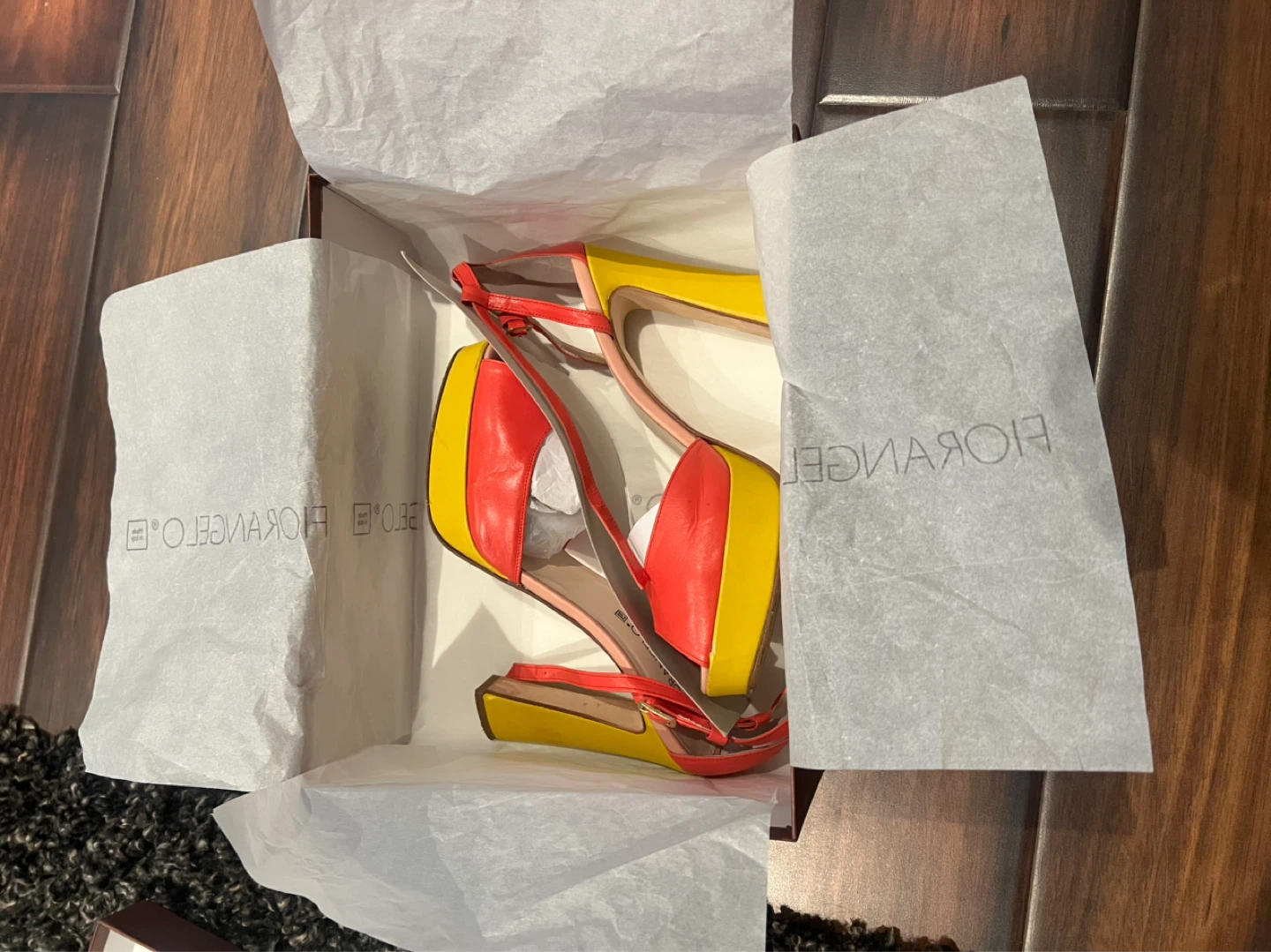 Fiorangelo Women's Red & Yellow Heels with Box - photo 4