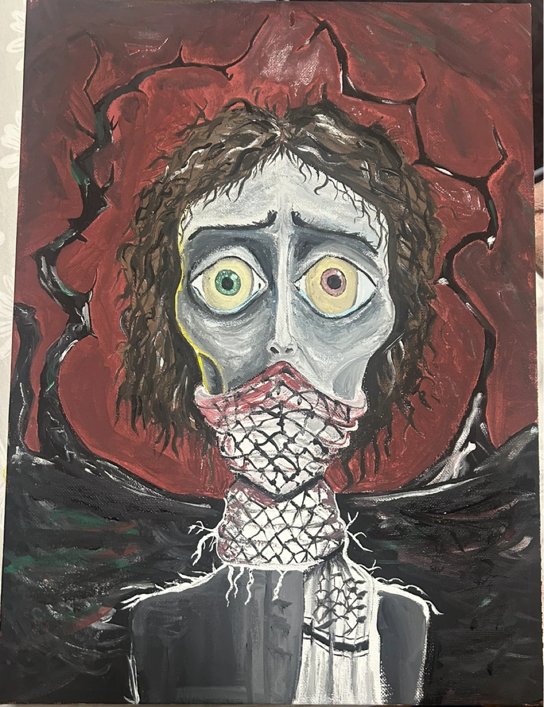 Original Acrylic Painting - Expressive Portrait