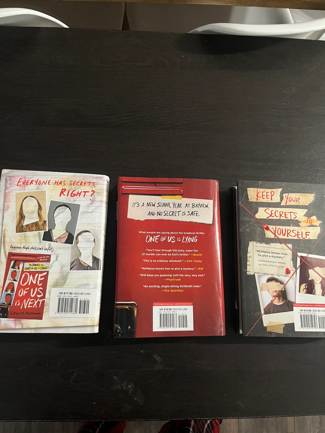 Hard cover 3 book series :One of us is lying - photo 3
