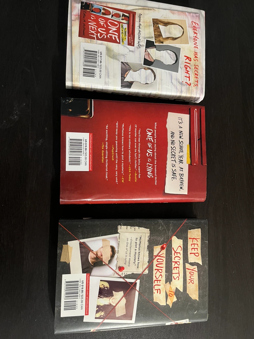 Hard cover 3 book series :One of us is lying - photo 4