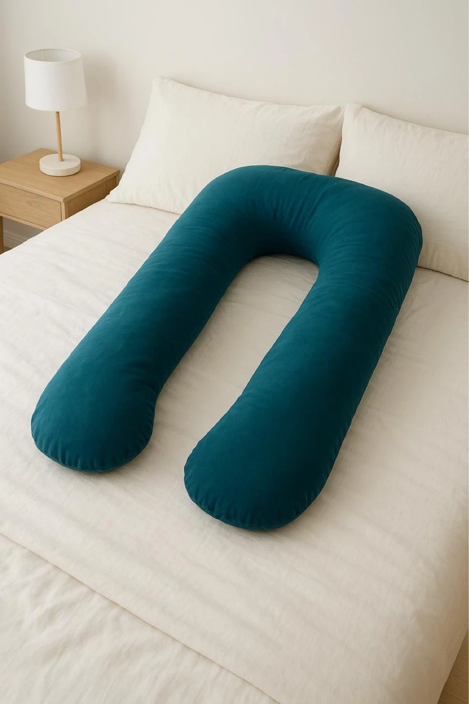 Teal U-Shaped Maternity Support Pillow