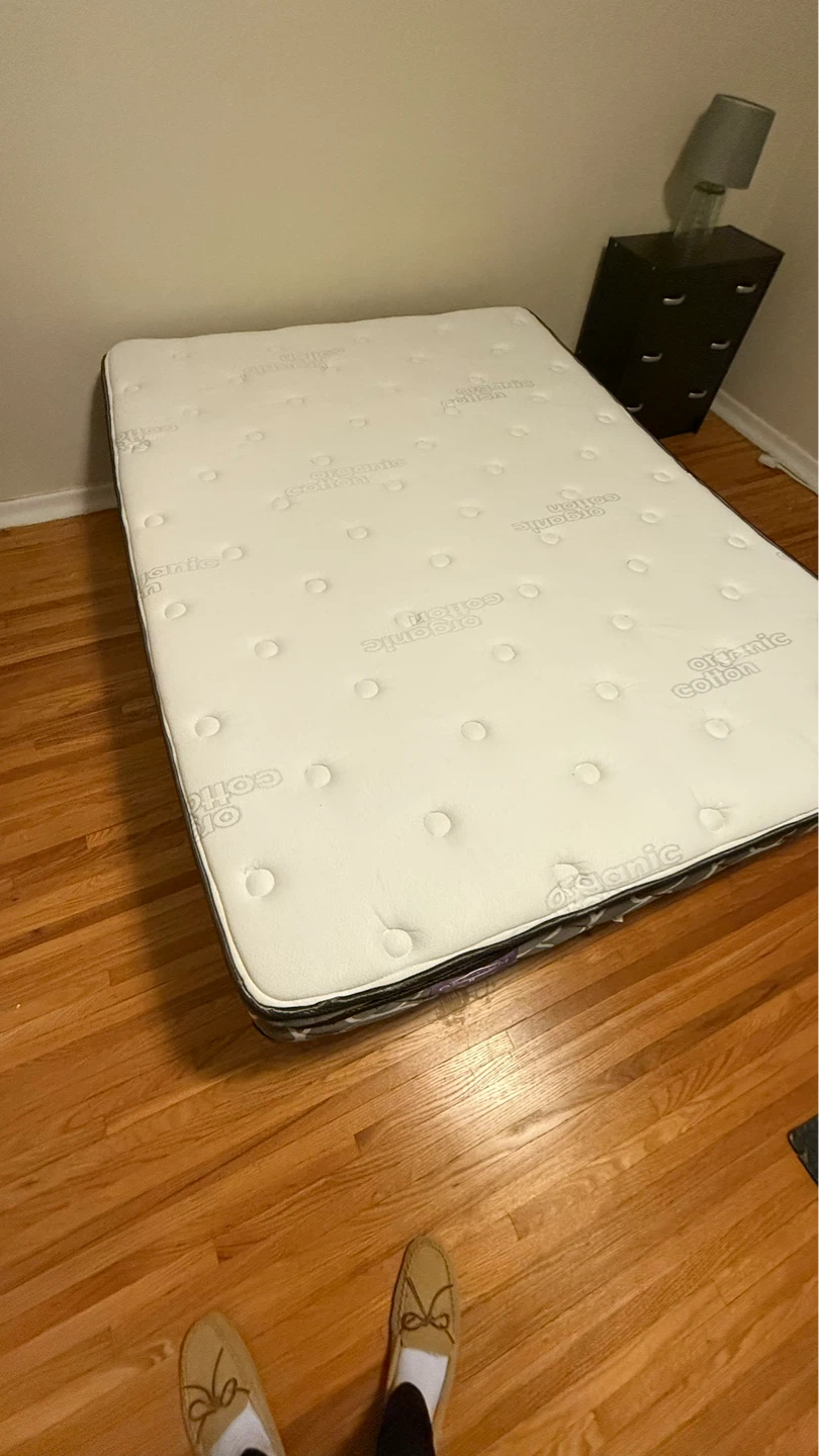 Great condition Optimum Mattress box spring and frame - photo 2