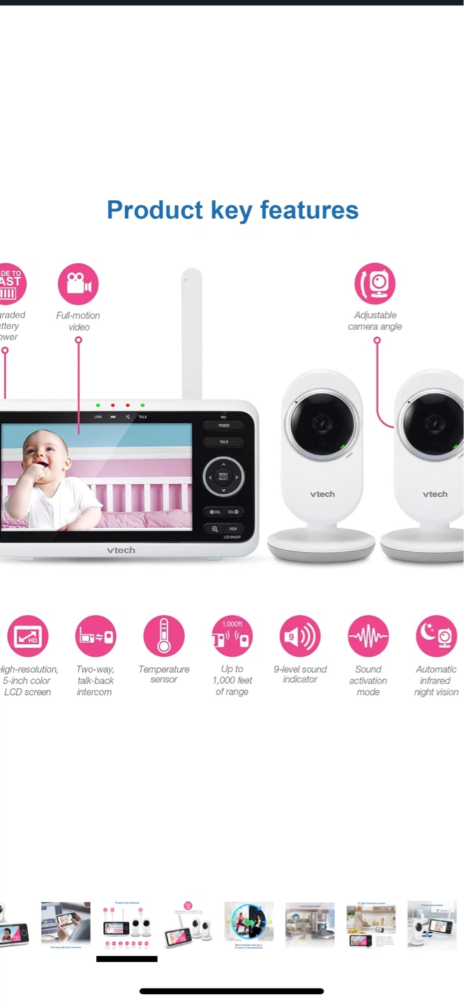 VTech 2 Camera Video Monitor VM350-2 - photo 4