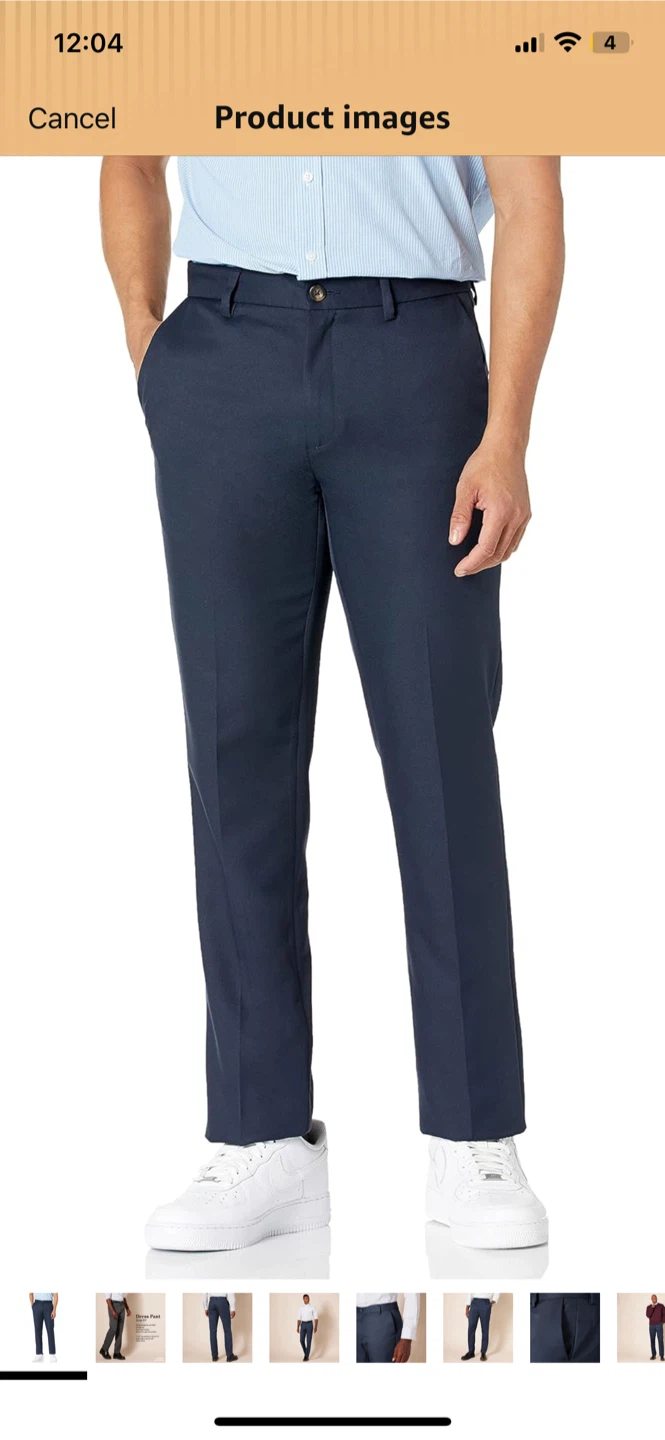 NEW! Amazon Essentials Men's Classic Fit Flat Front Pant