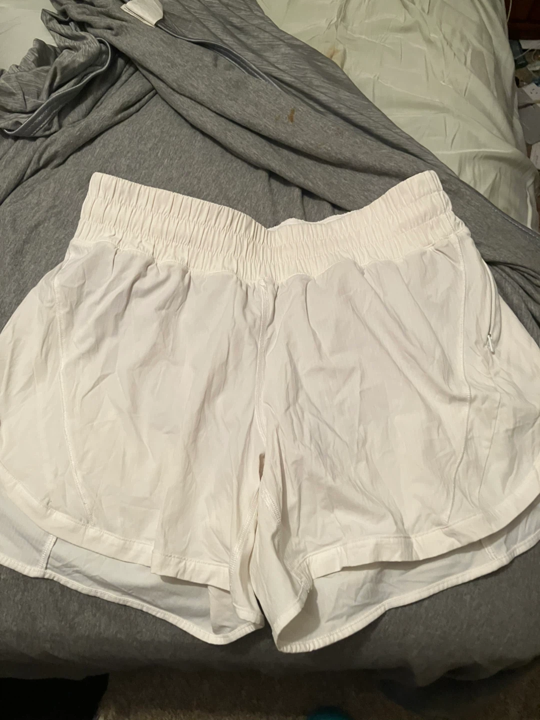 Lululemon White Running Shorts Size 8