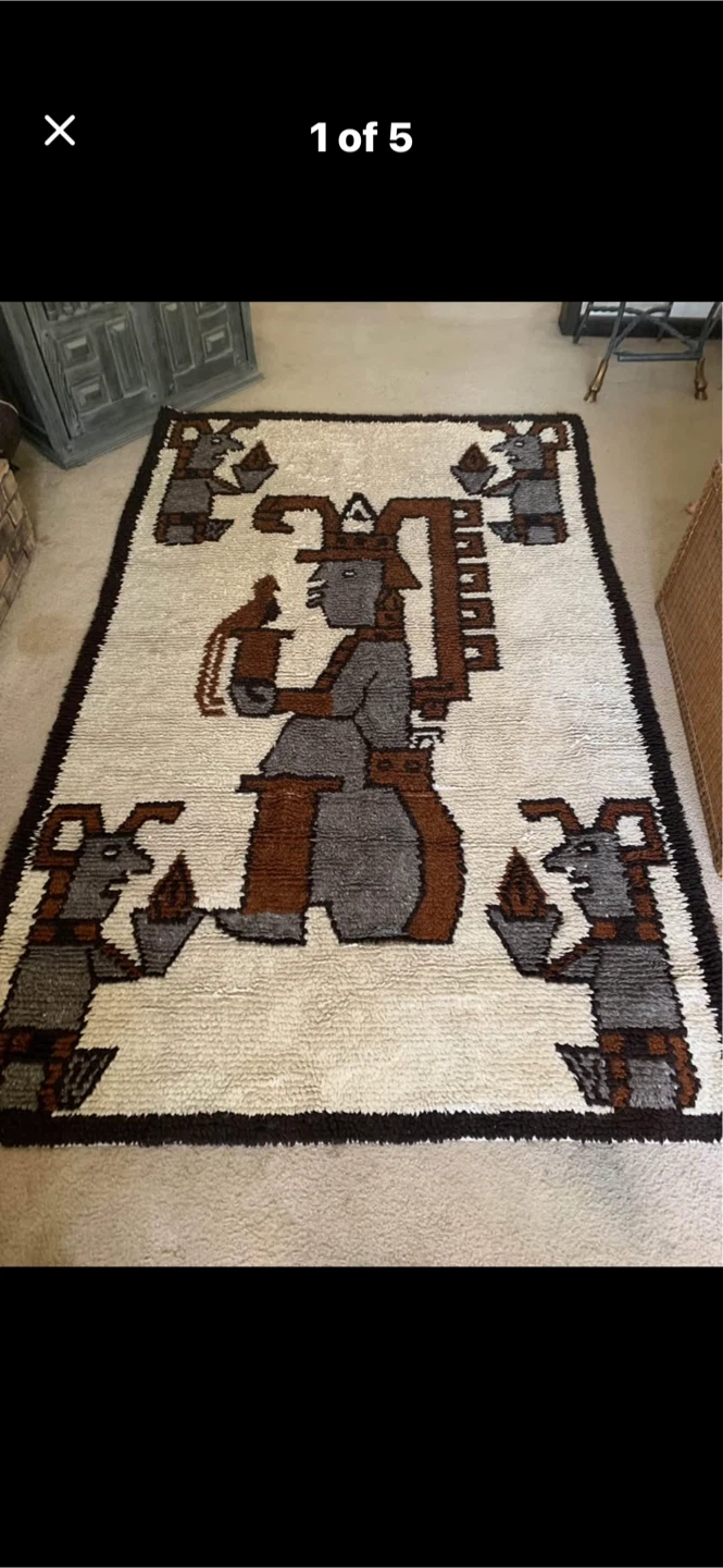 Vintage Mayan Style rug