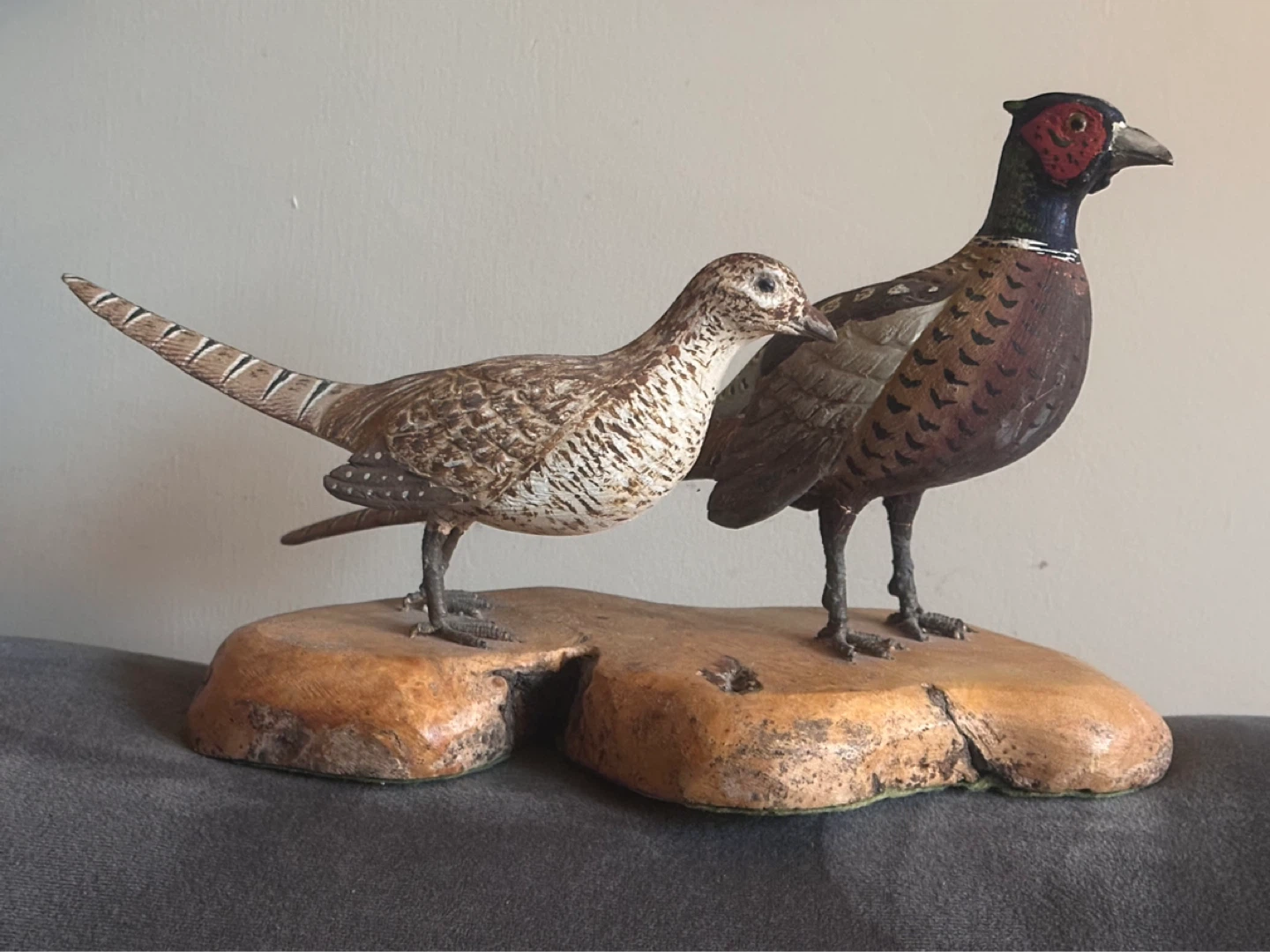 Signed Dave Epp Folk Art  pheasants
