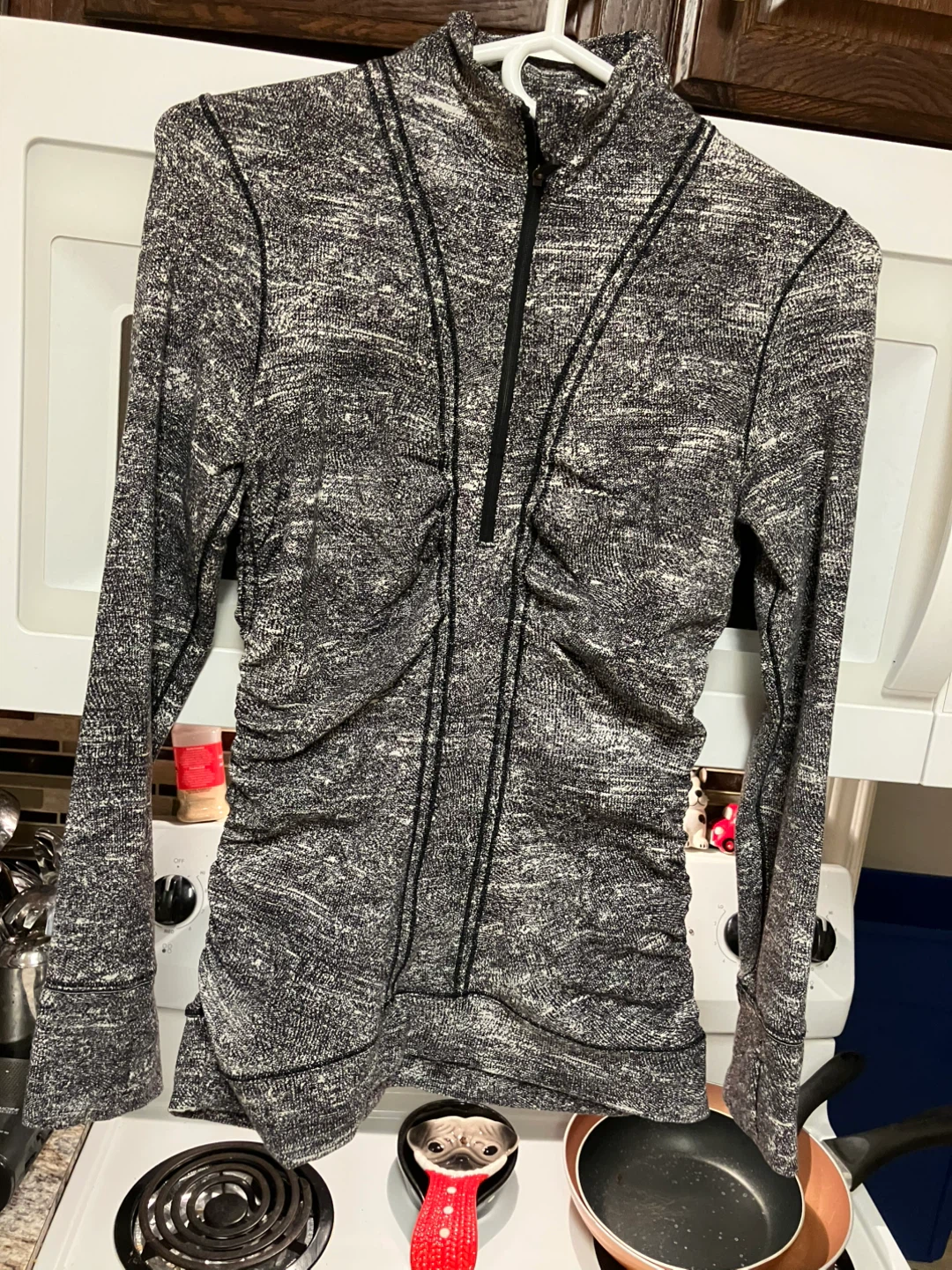 Lululemon Athletica Grey Marled Zip-Up Jacket Size 6