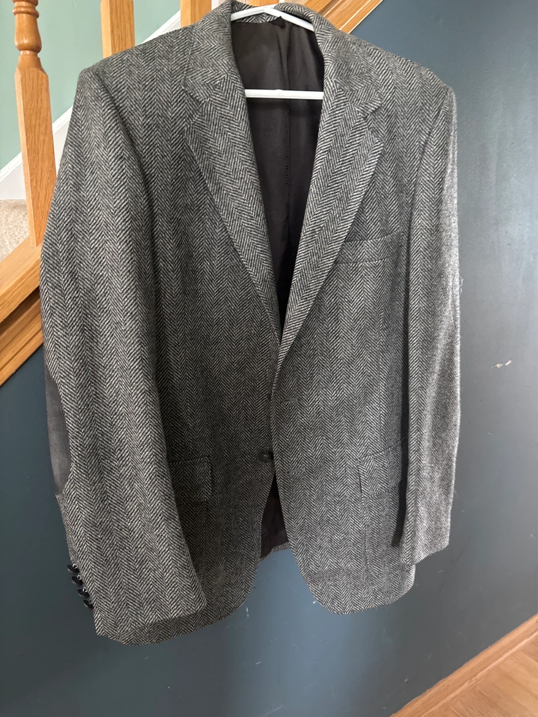 Men's Grey Herringbone Blazer - photo 2