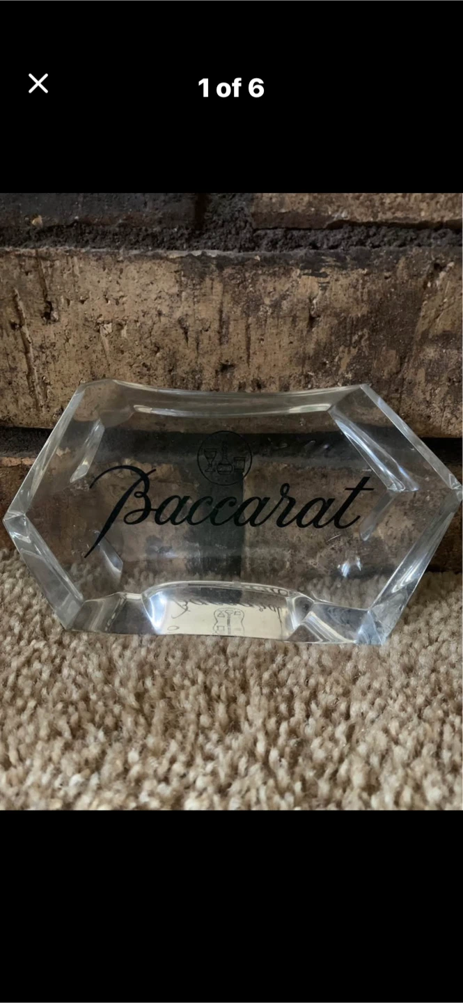 Vintage Crystal Baccarat France Paperweight