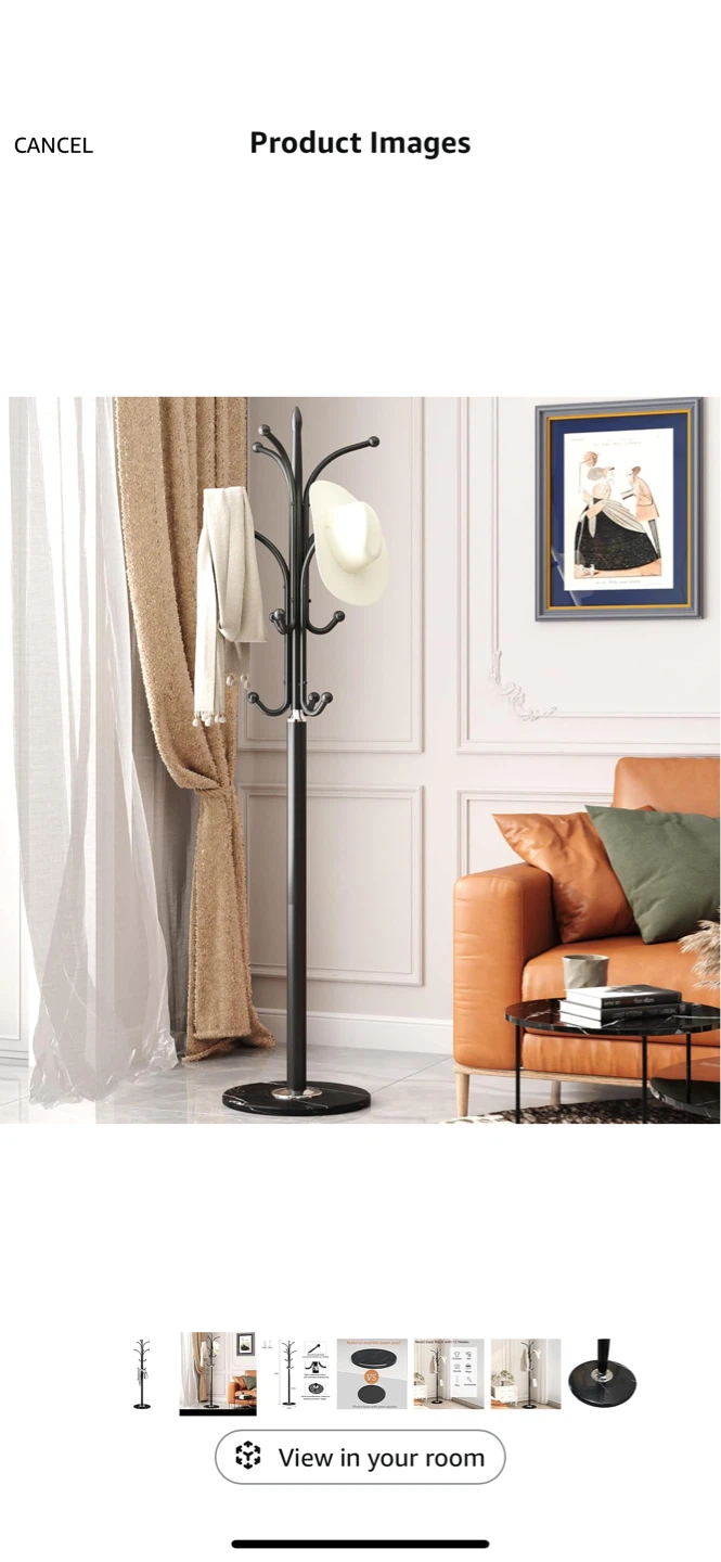Metal Coat Rack with 12 Hooks - photo 3