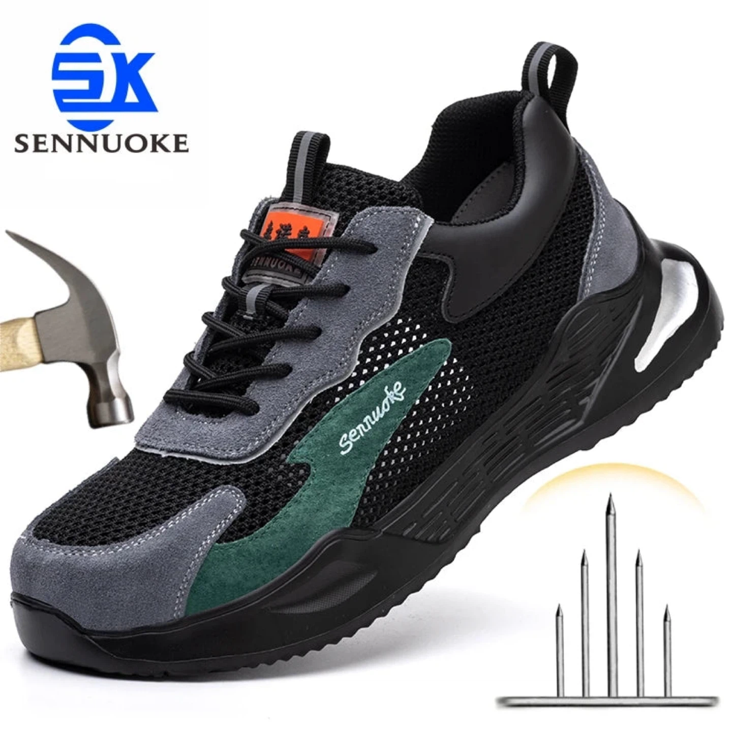 DIANSEN Black Wide Fitting Safety Shoes - photo 2