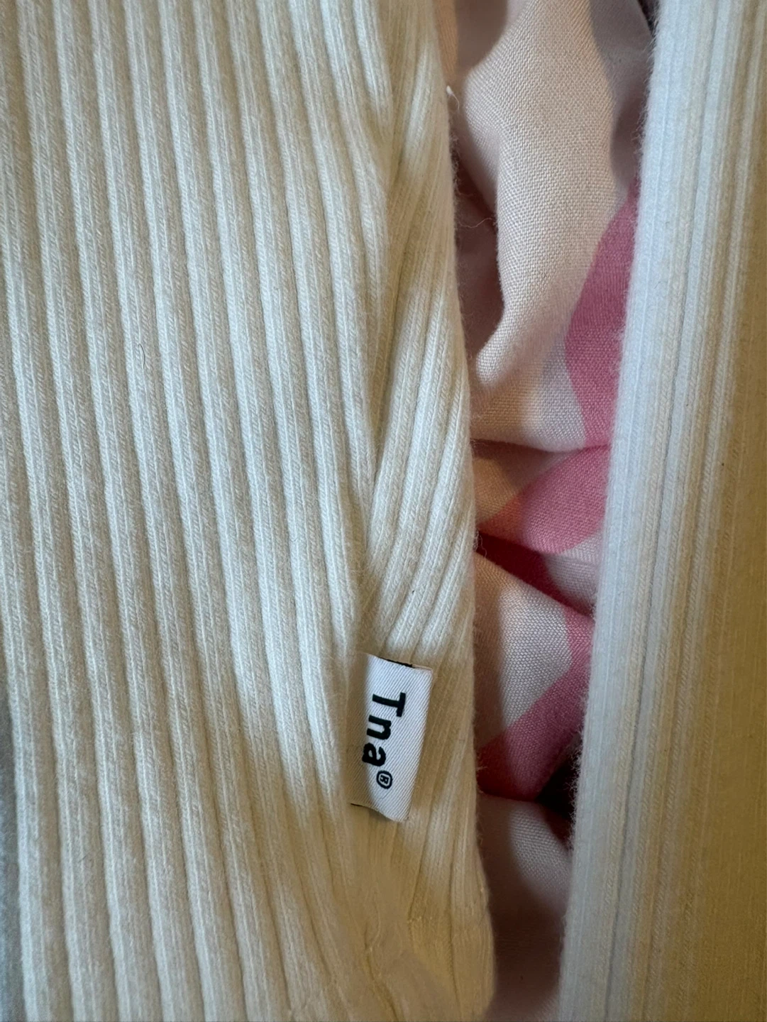 Aritzia : Tna White Ribbed Zip-Up Cropped Mock Neck Top Size S - photo 5