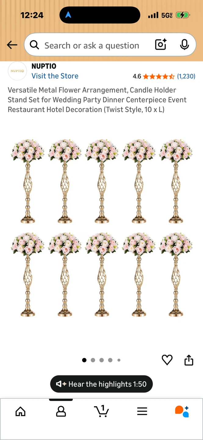 Nuptio Metal  Stand Set (10 pcs)