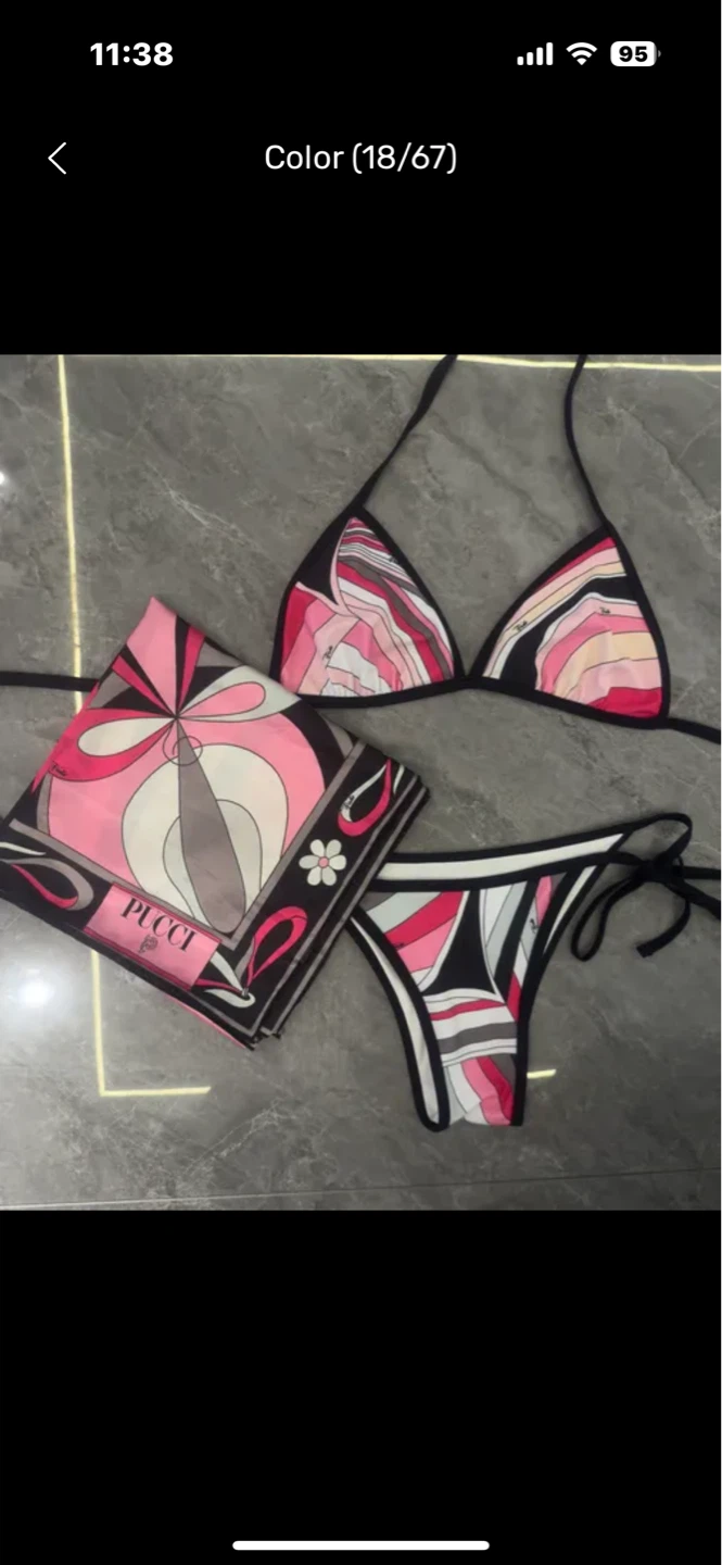 Emilio Pucci Bikini and Scarf Set