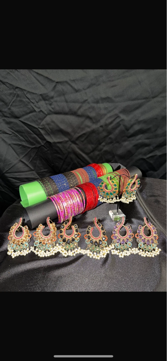 Pakistani Indian Jewelry Set - Necklaces and Earrings