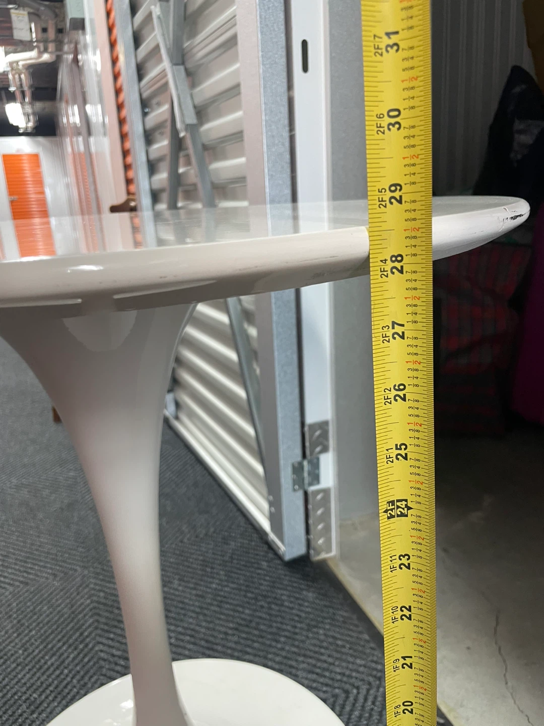 White Tulip Style Side Table - photo 3