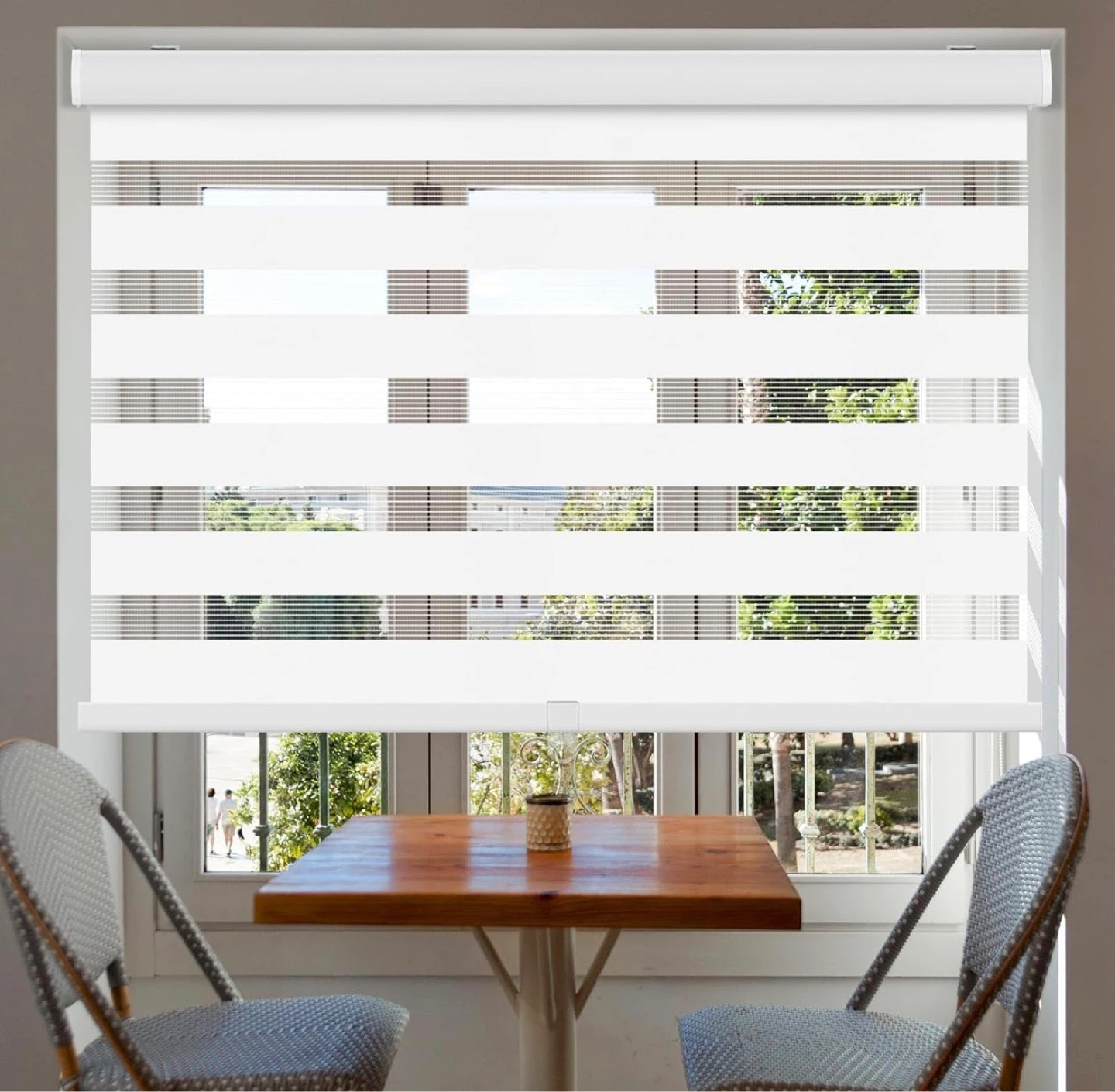 NEW 4X White Cordless Zebra Blinds, 72”W x 90”H