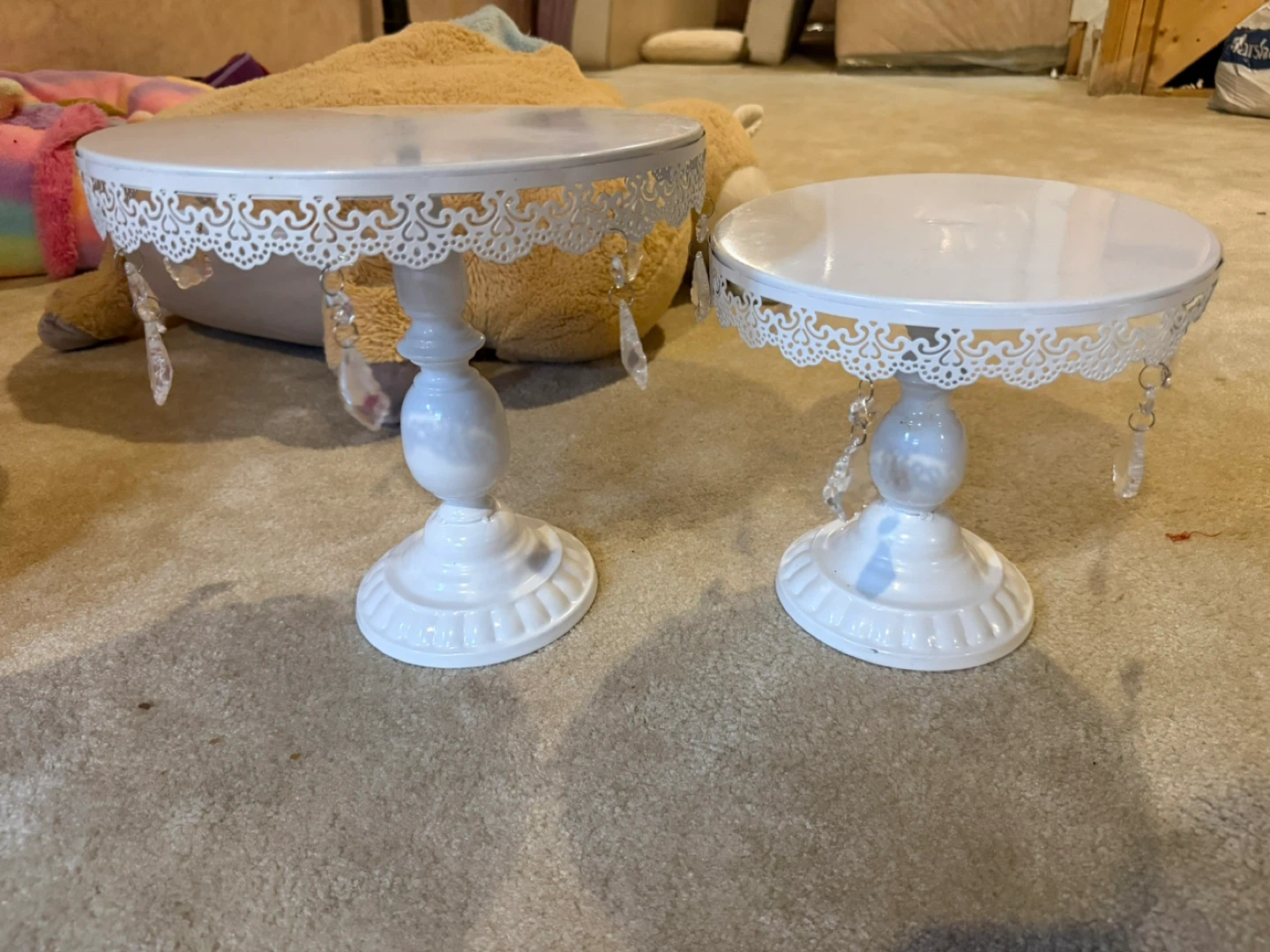White decorative cake stand set - photo 2