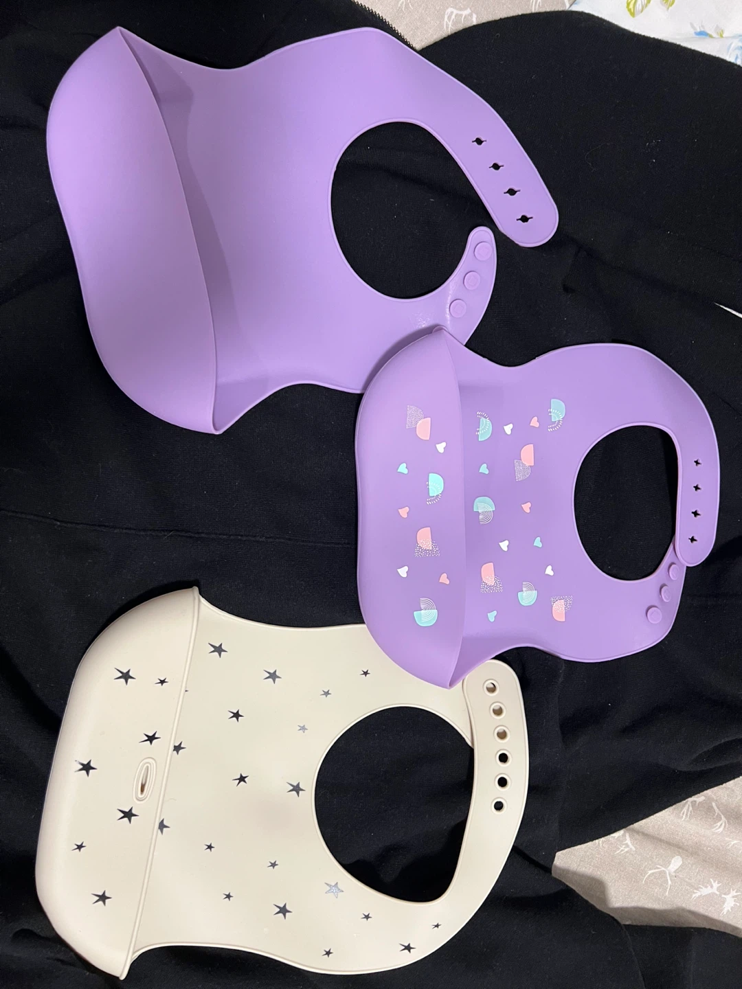 Set of 3 Silicone Baby Bibs