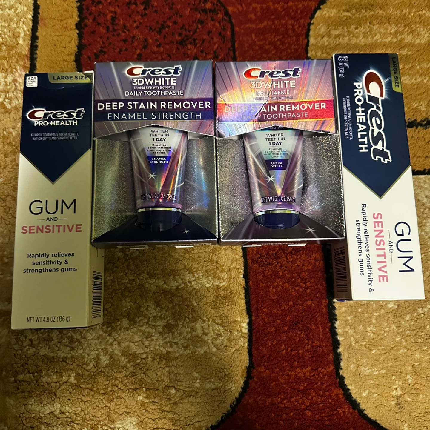 Crest Toothpaste Bundle - 3D White & Gum & Sensitive