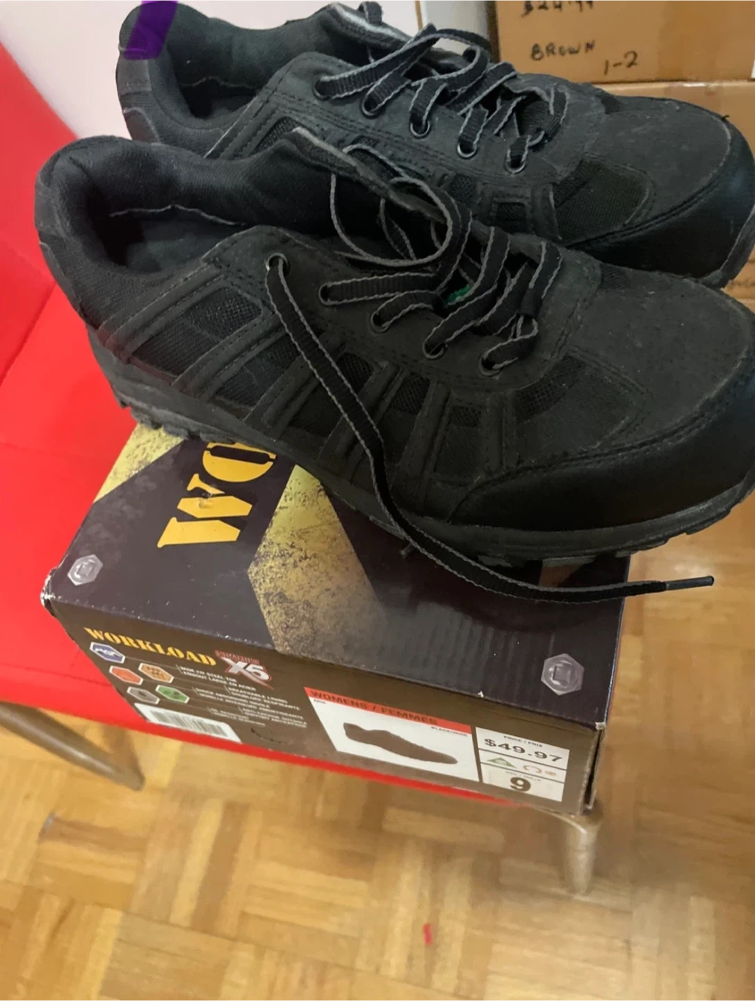 Workload X6 Black Safety Shoes Size 9