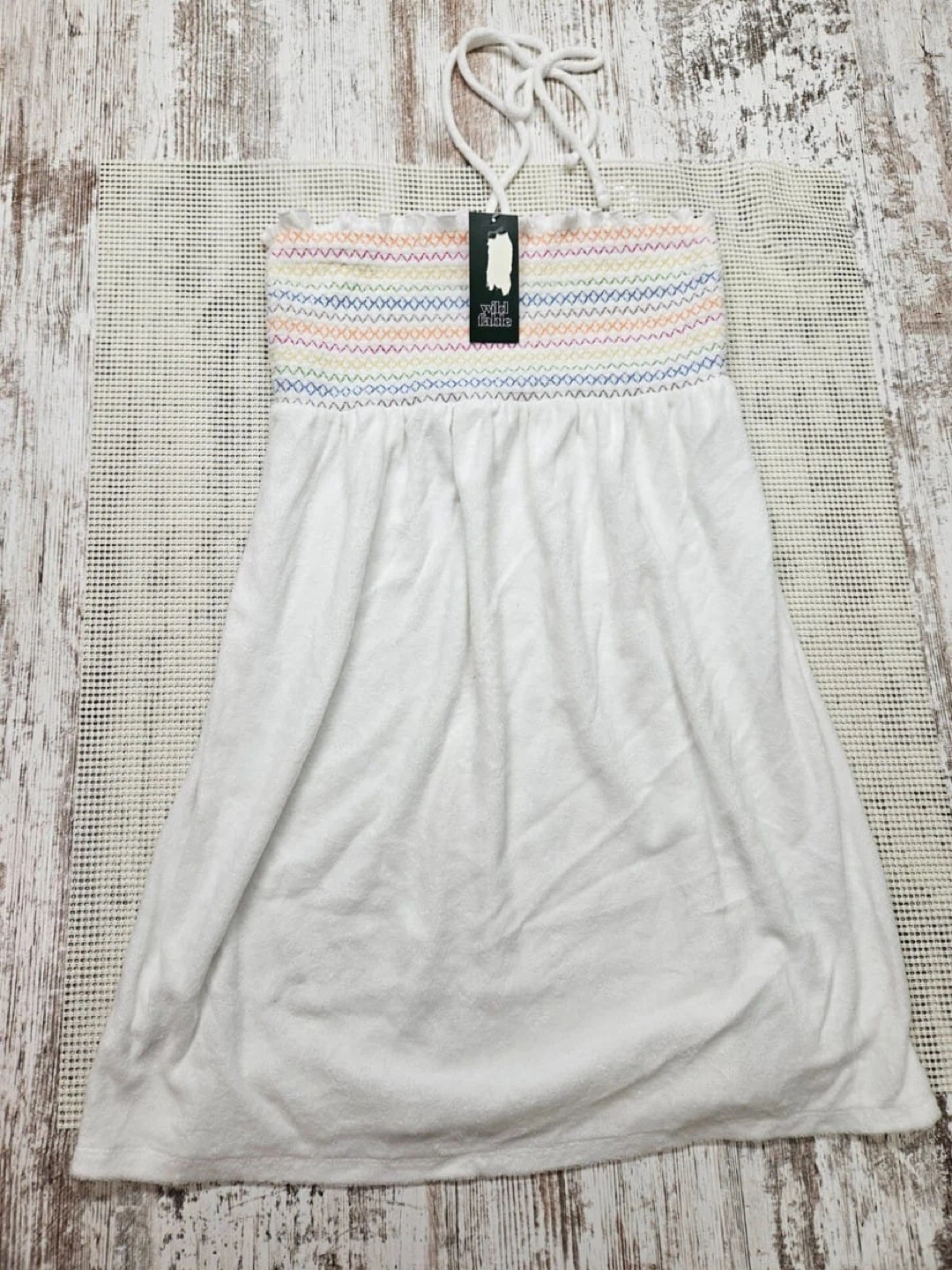 White Smocked Halter Dress - 6 pieces - photo 2