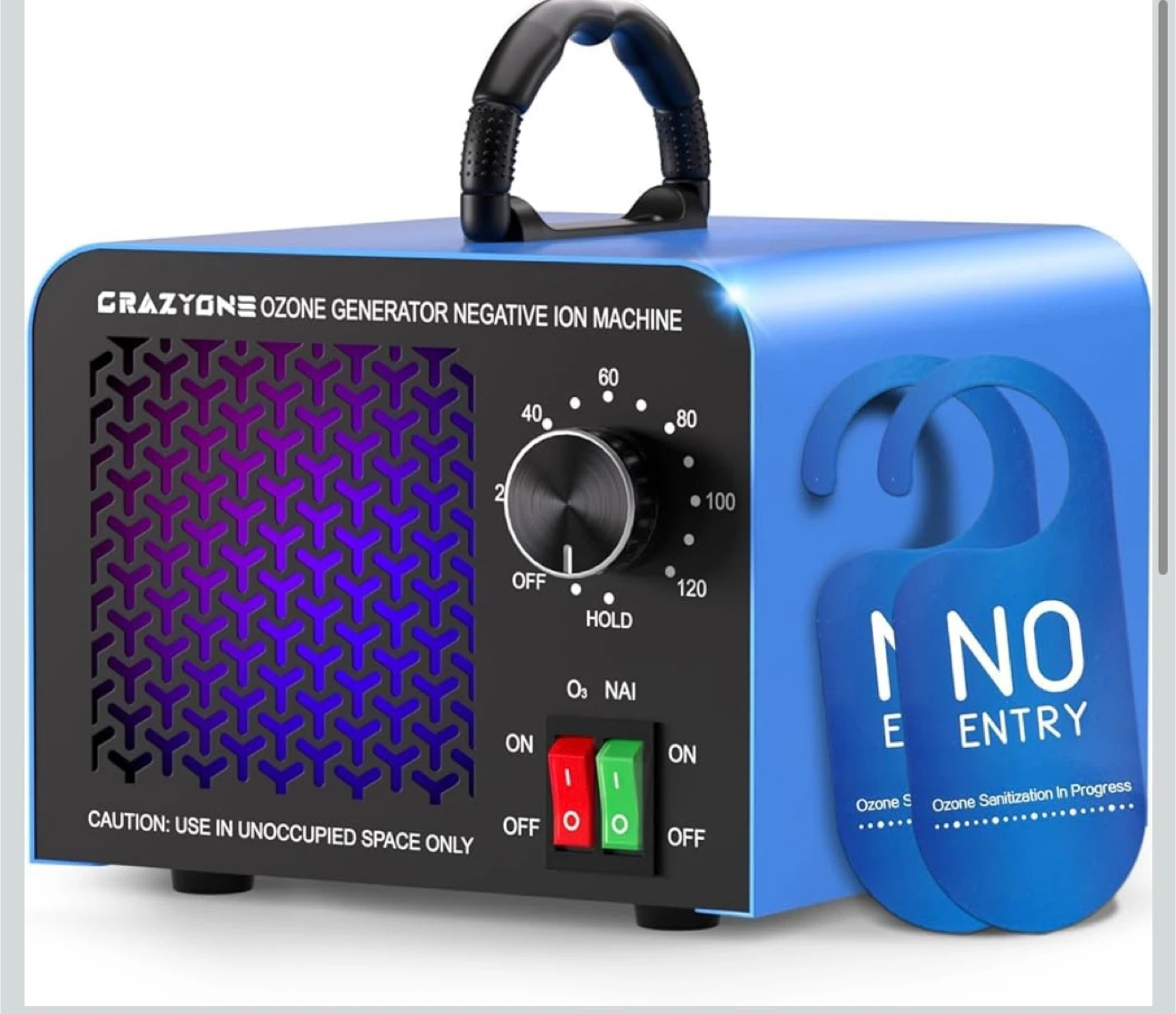 CRAZYONE 120 000mg/H Ozone Generator Odor Eliminator