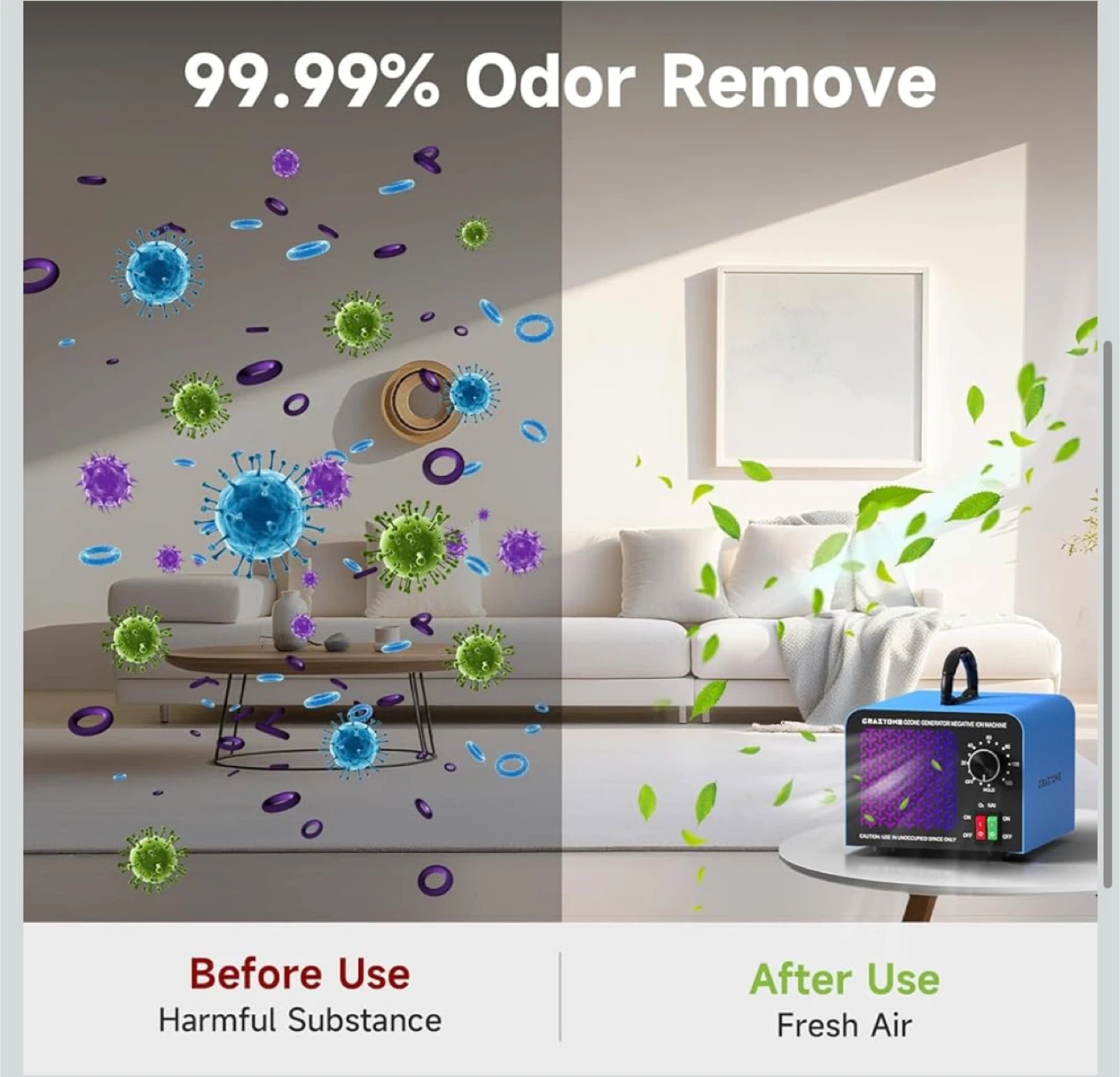 CRAZYONE 120 000mg/H Ozone Generator Odor Eliminator - photo 4