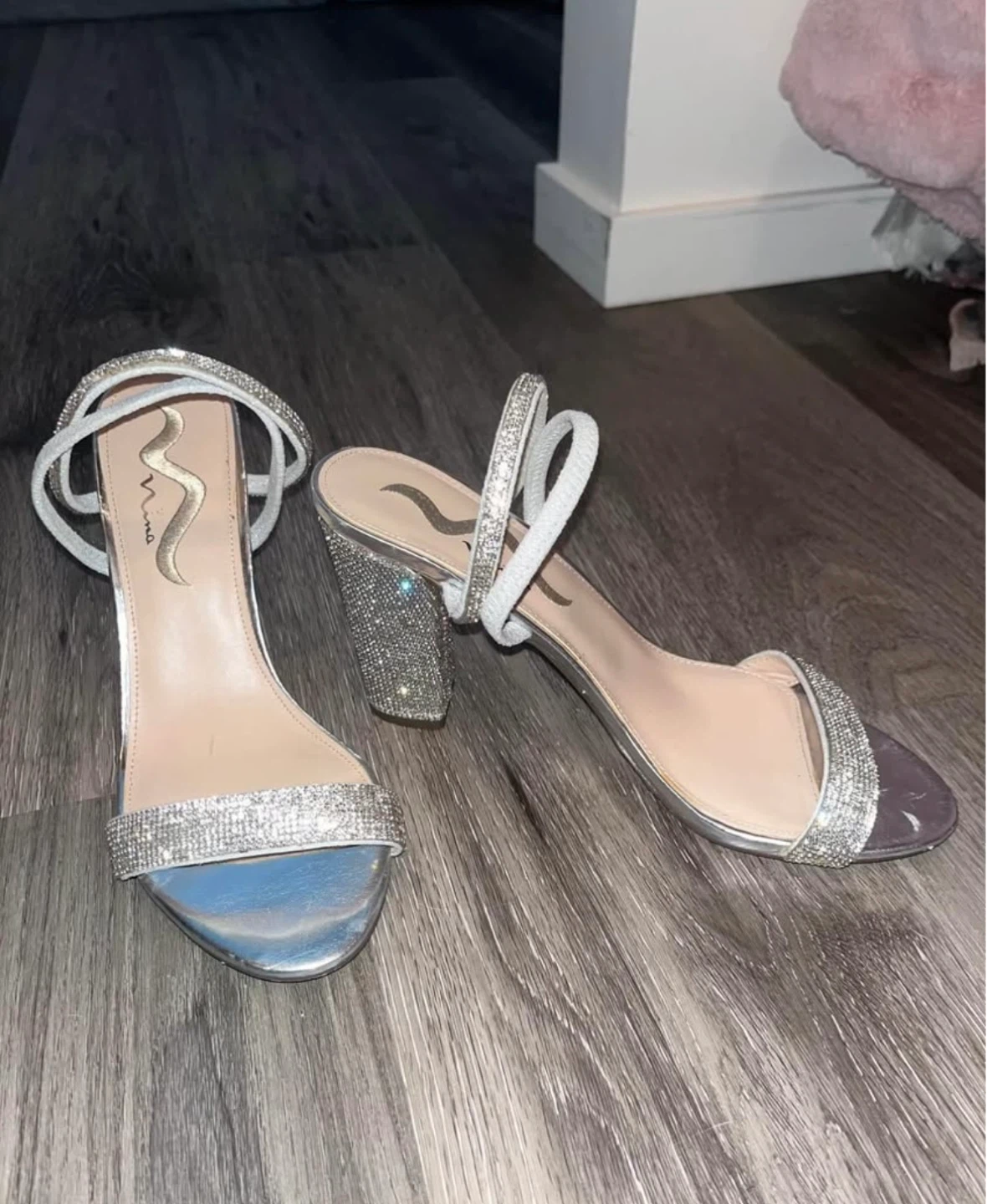 “Nina” sparkly heels