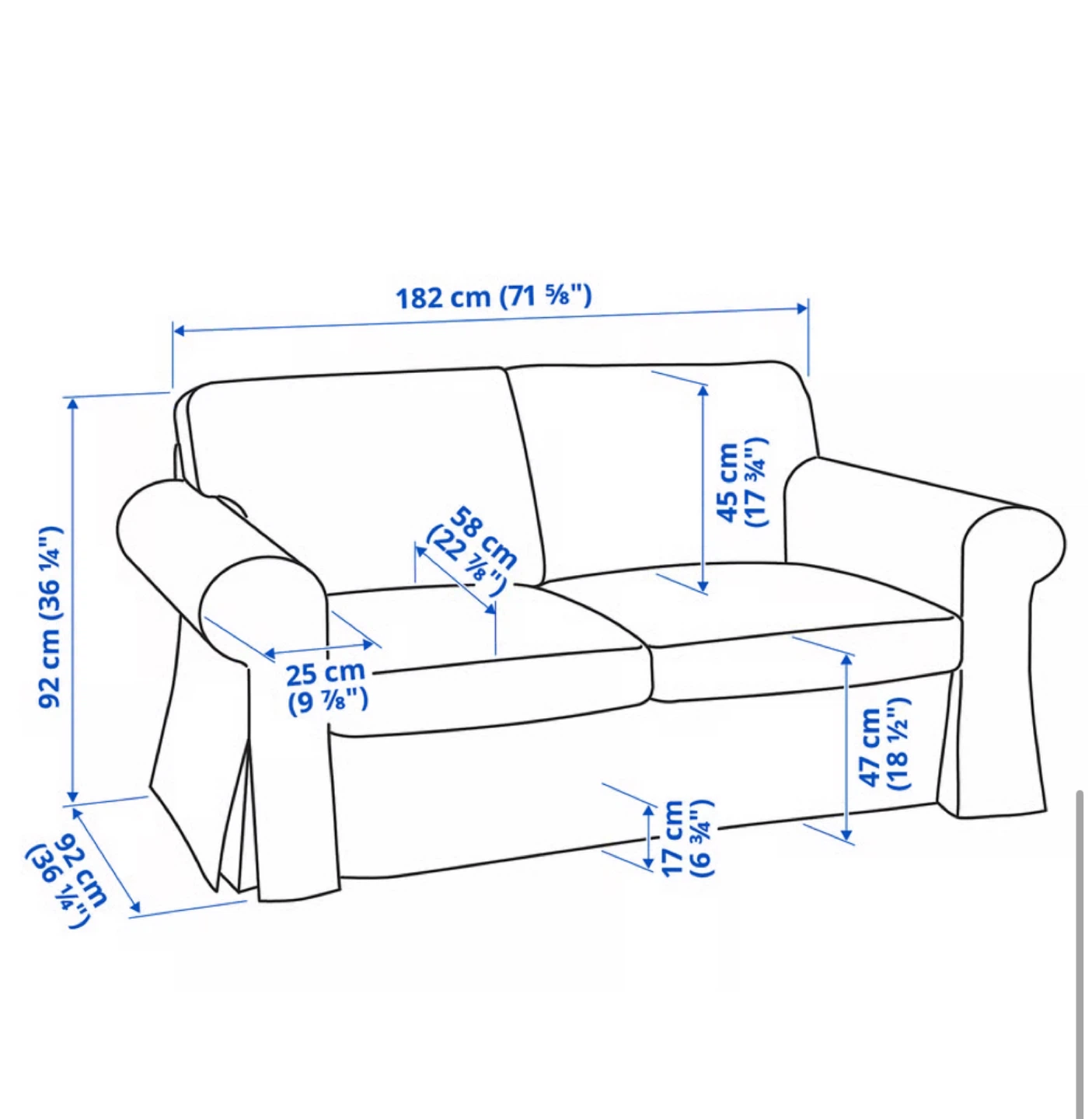 IKEA- Dark Grey 2-Seater Sofa - photo 2