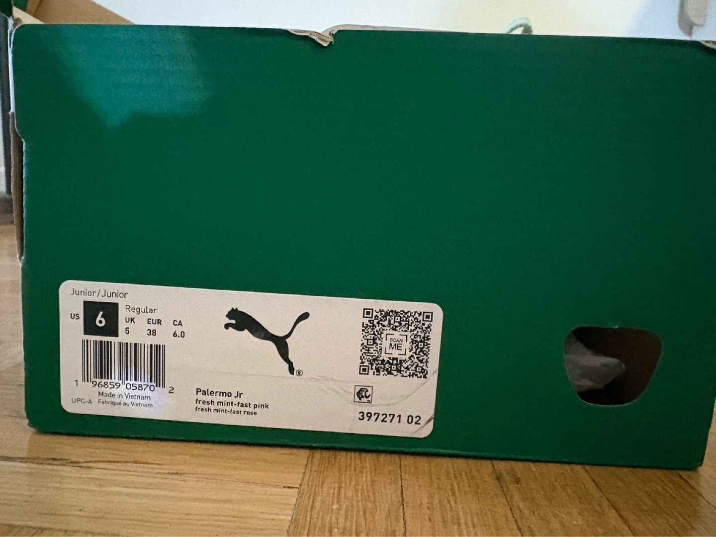 Puma Palermo Jr. Sneakers - Mint/Pink - Size 6 Youth - photo 3