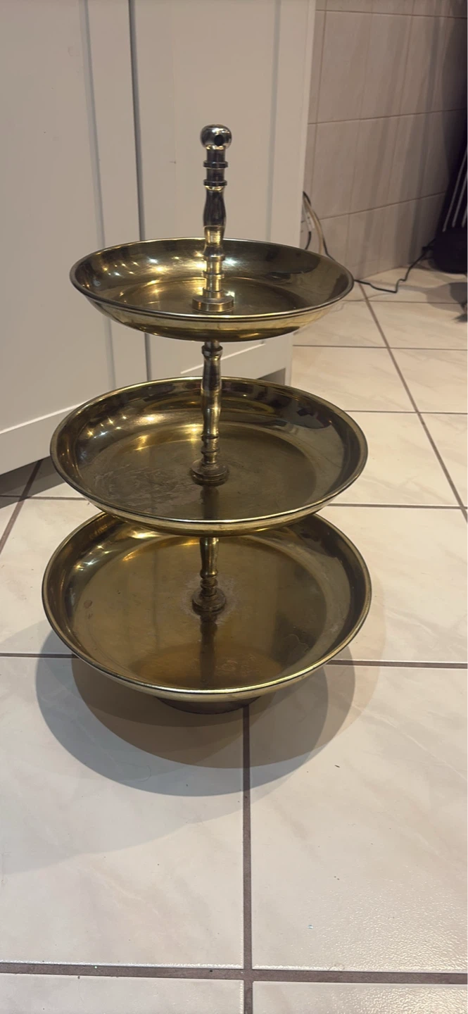 Brass 3-Tier Serving Stand