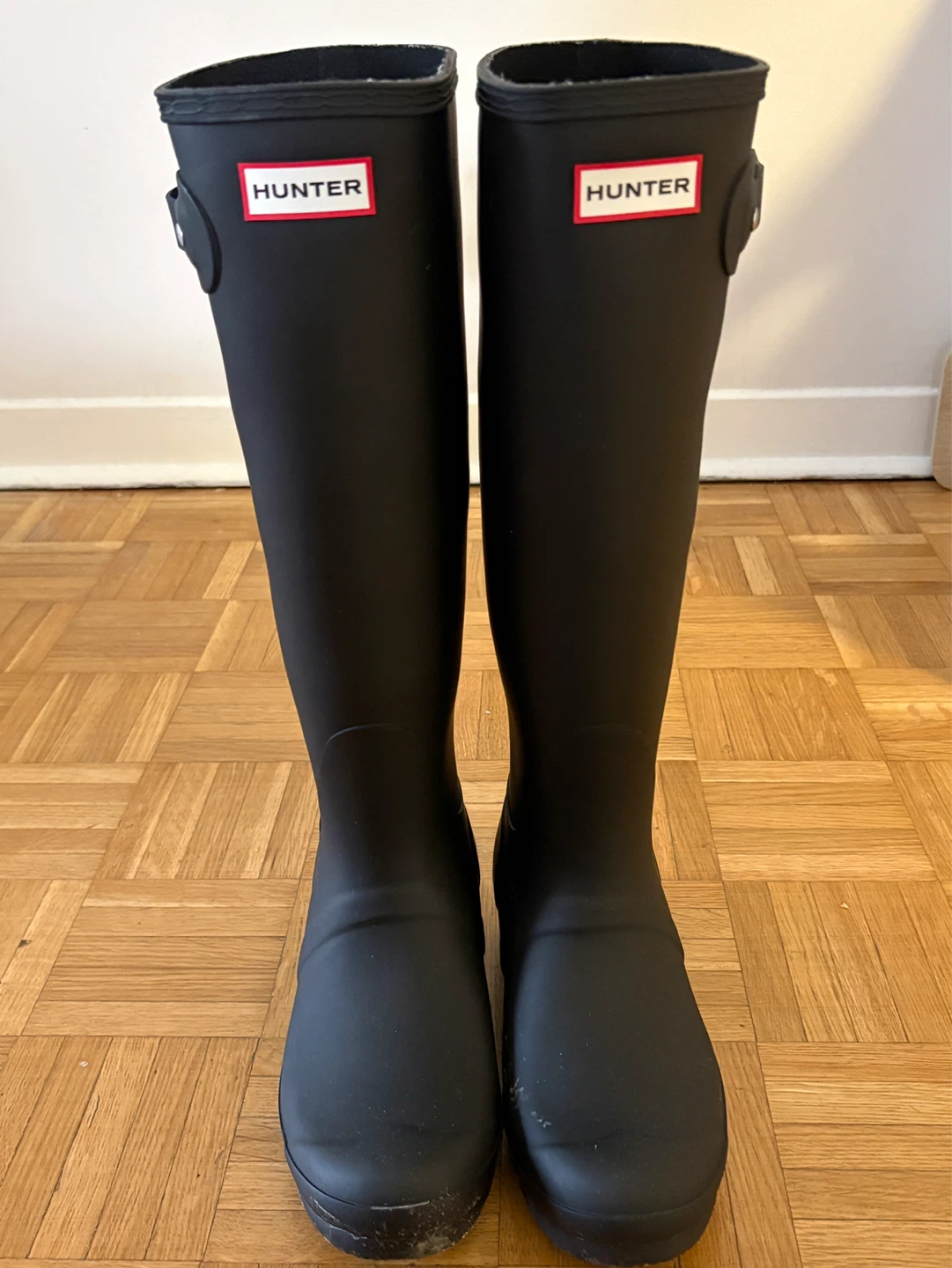 Hunter Boots Tall Black Rubber