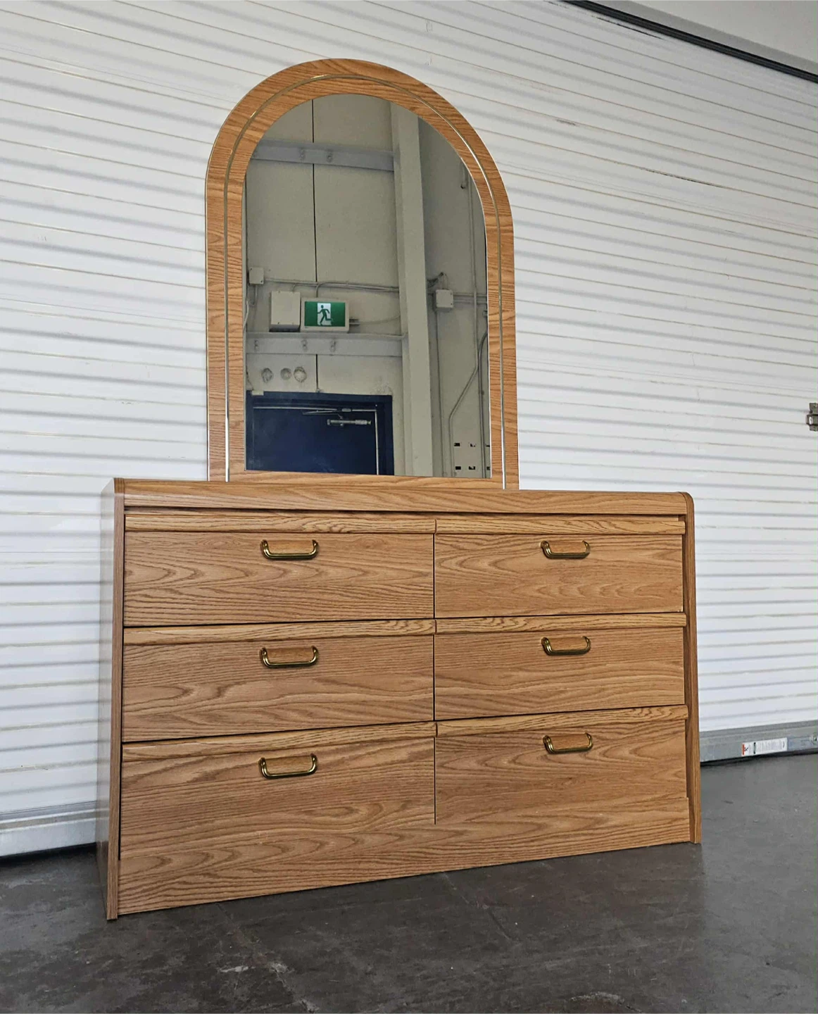 Vintage 6 drawer mdf dresser with mirror - photo 2