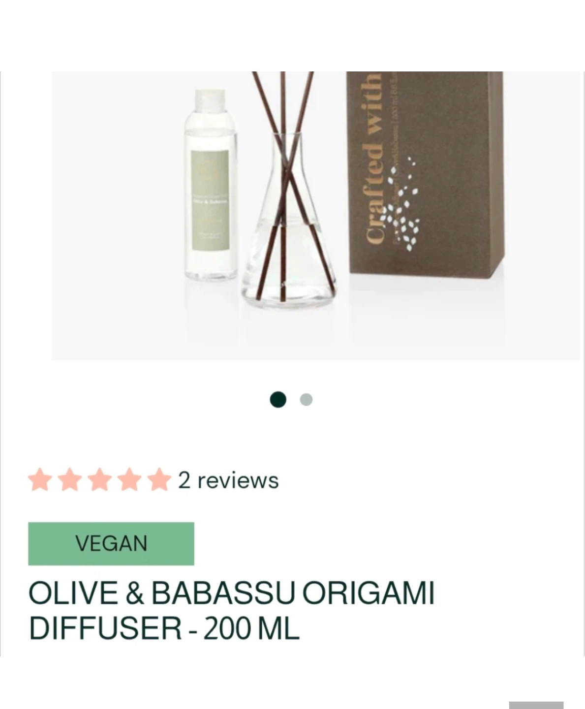NEW Crafted with Love Olive & Babassu Reed Diffuser - 200ml - photo 3