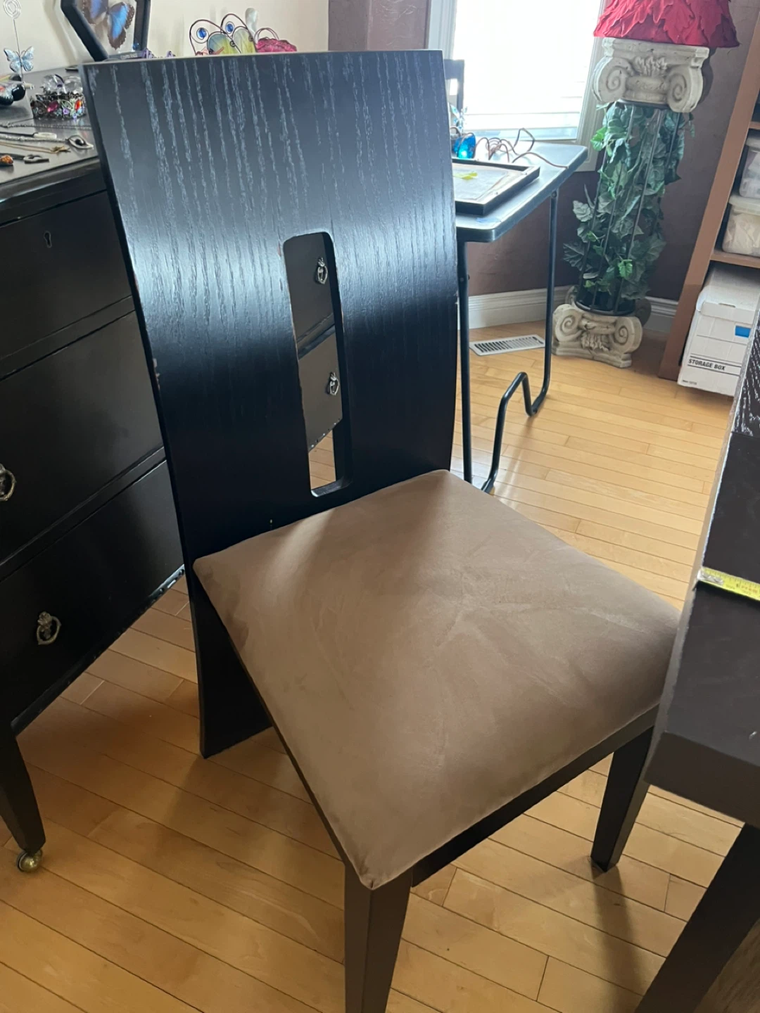 Dark Wood Dining Table with 6 Chairs - photo 3