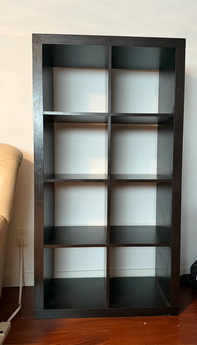 IKEA KALLAX shelving unit -Dark Brown 8-Cube